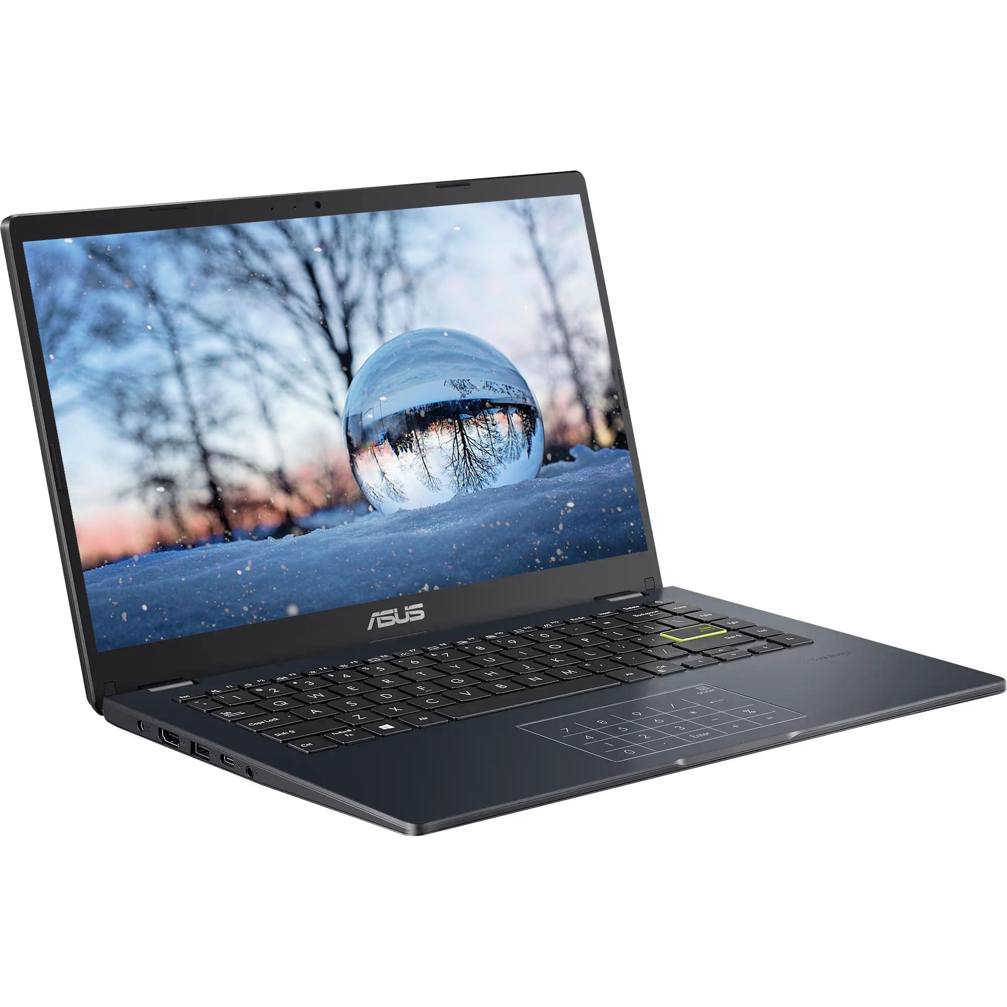 ASUS 14" FHD Laptop Computer, 4-Core Intel Pentium, Windows 11 Pro with Microsoft Office Lifetime Suite, 4GB RAM 576GB Storage (256GB SSD + 256GB Docking Station +64GB eMMC), PLUSERA Earphones, Black - Image 3