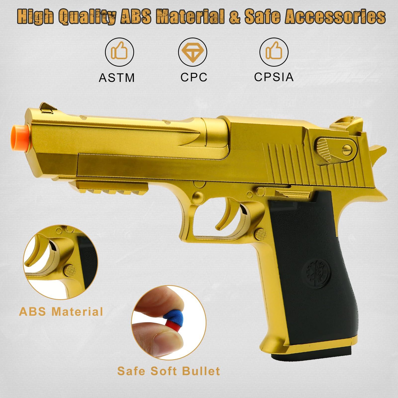 Nogevo Soft Bullet Toy Gun with Empty Shell Ejecting with Foam Bullets - Shooting Educational Gun Toys Model - Christmas, Birthday Gifts for Boys Kids Girls Adults Age 8+ - Image 3