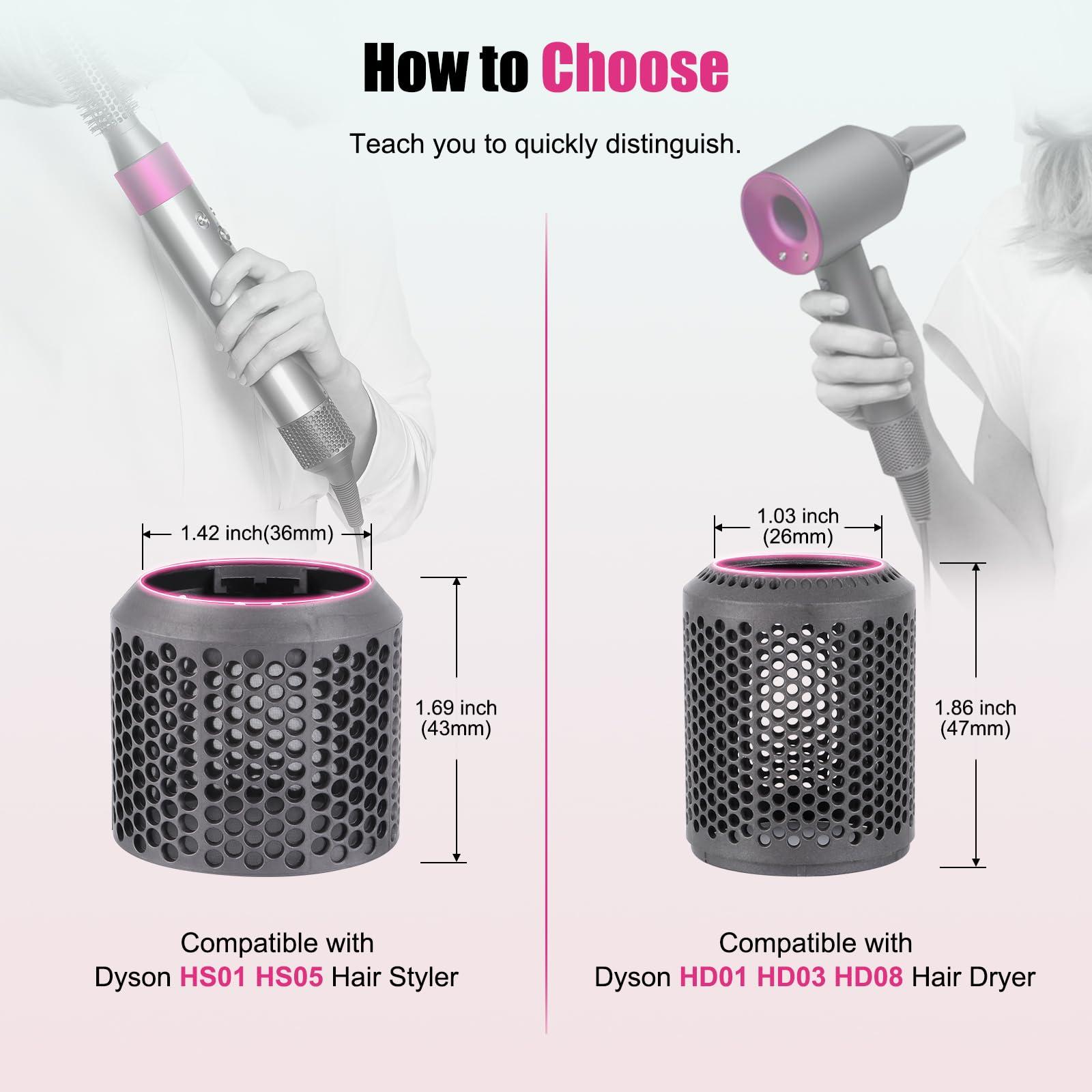 Outer Filter Cover Compatible with Dyson Airwrap Hair Styler with Filter Cleaning Brush HS01 HS05 Magnetic Filter Cage Replacement Parts - Image 2