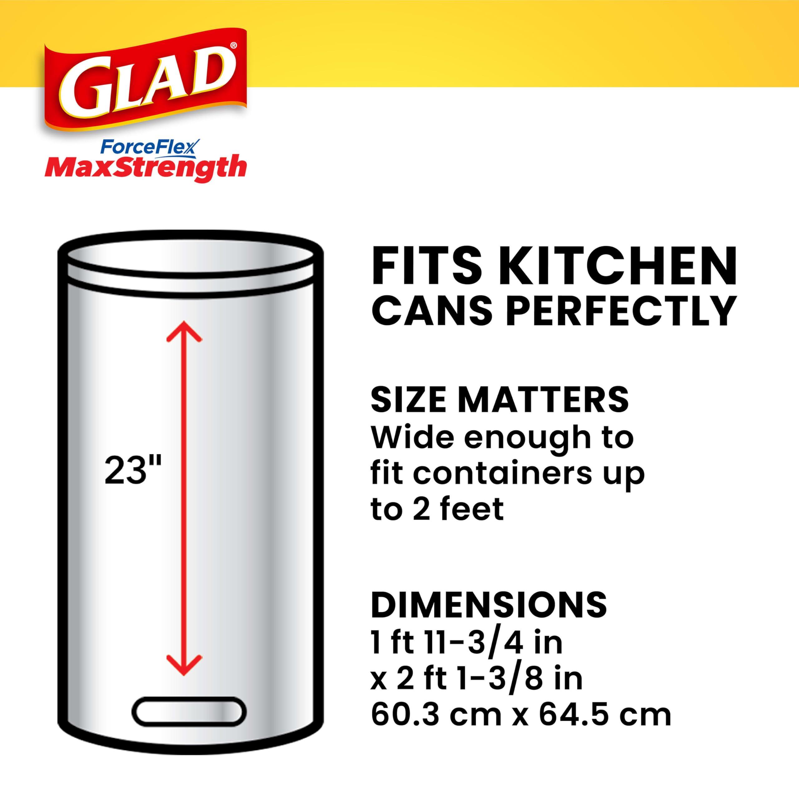 Glad ForceFlex MaxStrength Tall Kitchen Trash Bags, 13 Gal, Cherry Blossom, 34 Ct (Package May Vary) - Image 7
