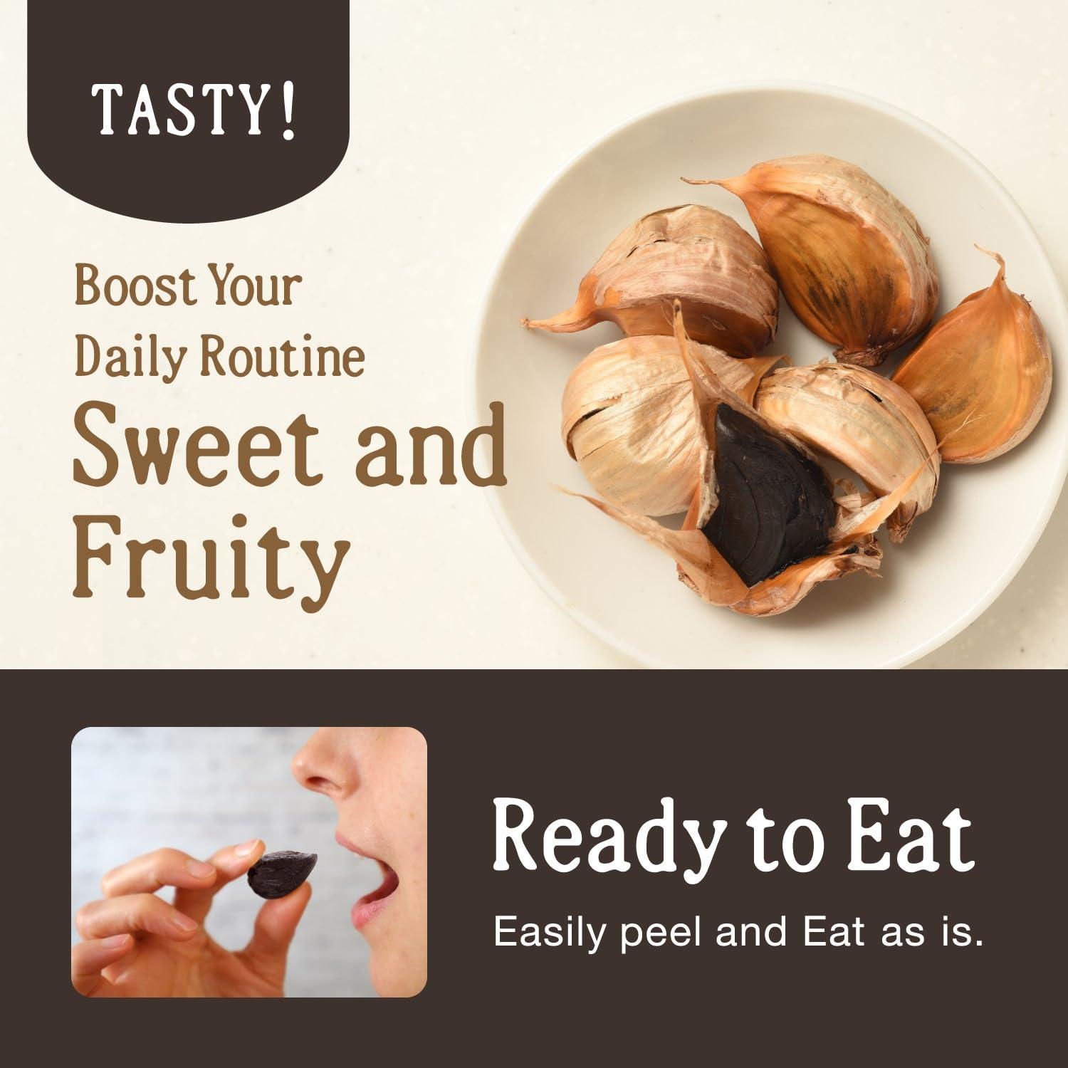 Black Garlic 7 oz (200 g) Japanese Fermented Superfood, Whole Bulbs - Image 5