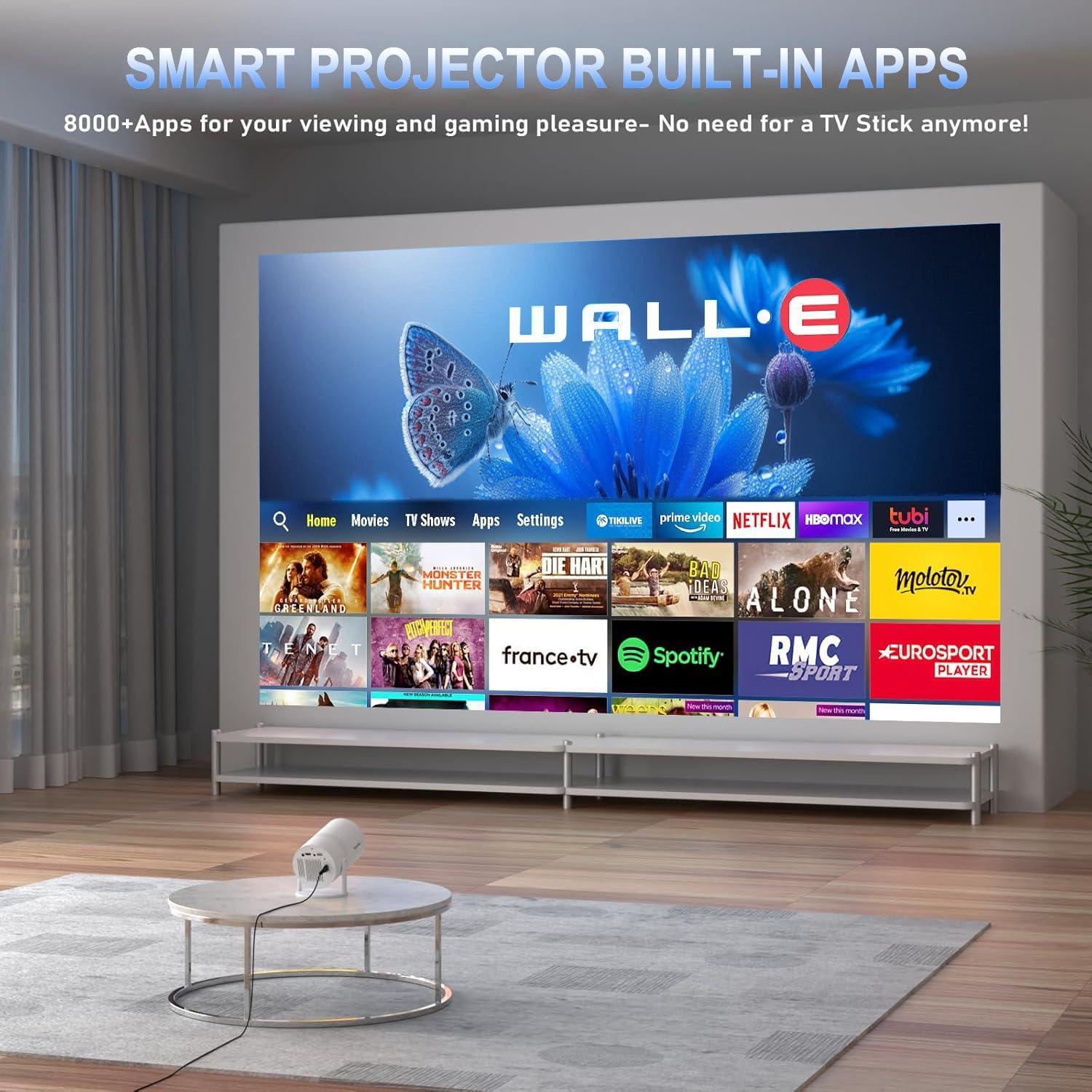 Mini Portable Projector 4K WiFi 6 BT 5.2 Upgraded Portable Projector Full HD Supported for Phone /PC /TV /HDMI /PS5 /Laptop Auto Keystone Home Theater 180° Rotation [Built-in App] - Image 5