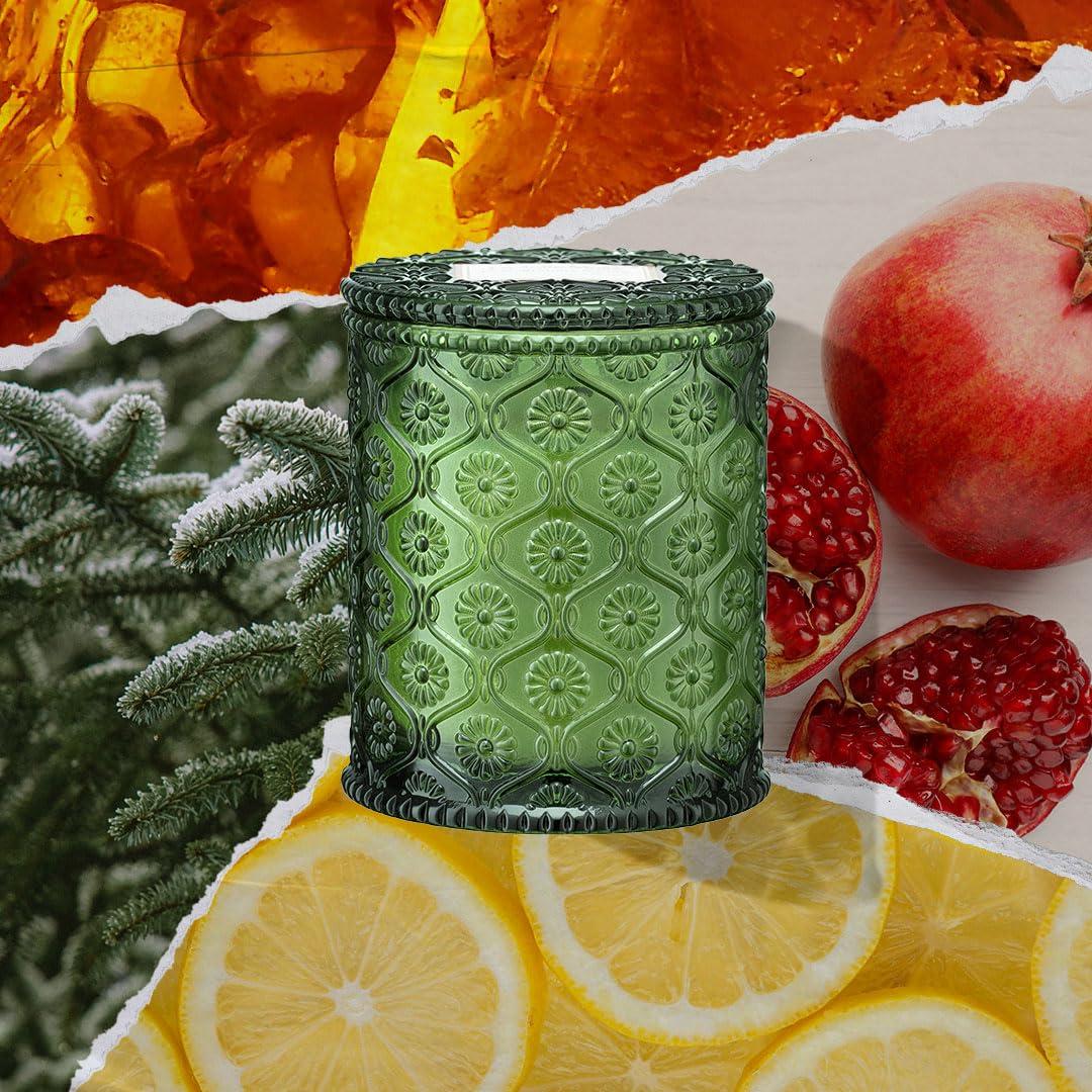 LA JOLIE MUSE Pine Scented Candle, Holiday Candle Gifts, Pomegranate Candle, Winter Scented Candle for Home Scented, Natural Soy Wax Candle, 40 Hours Long Burning - Image 2