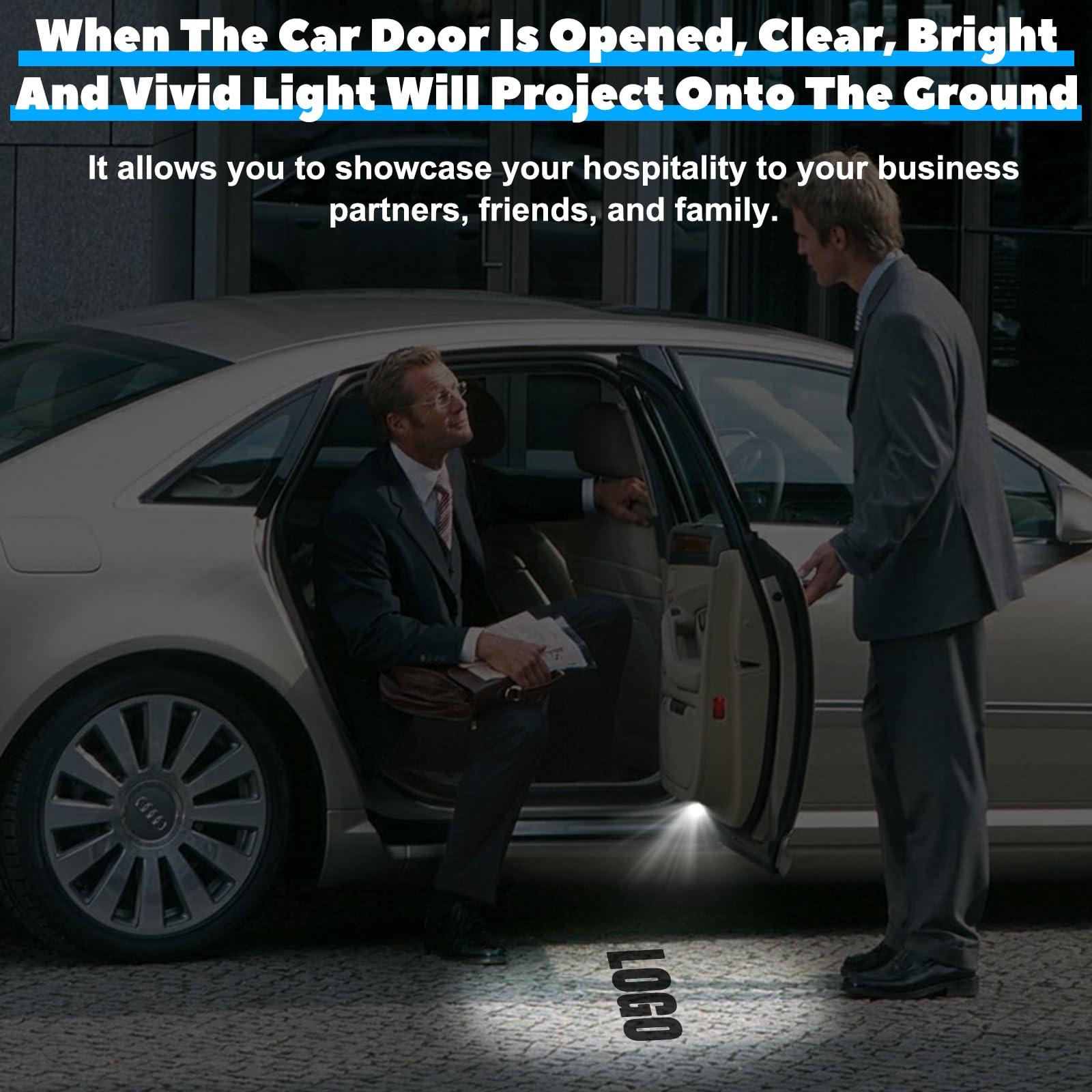 deesalio Car Door Lights Logo Projector, 4 Pack Door Light Logo, HD LED Ghost Shadow Welcome Lights Puddle Lights Compatible with A1/A3/A4L/A5/A6L/A7/A8L/Q3/Q5/Q7/R8/TT/RS/S Series - Image 5