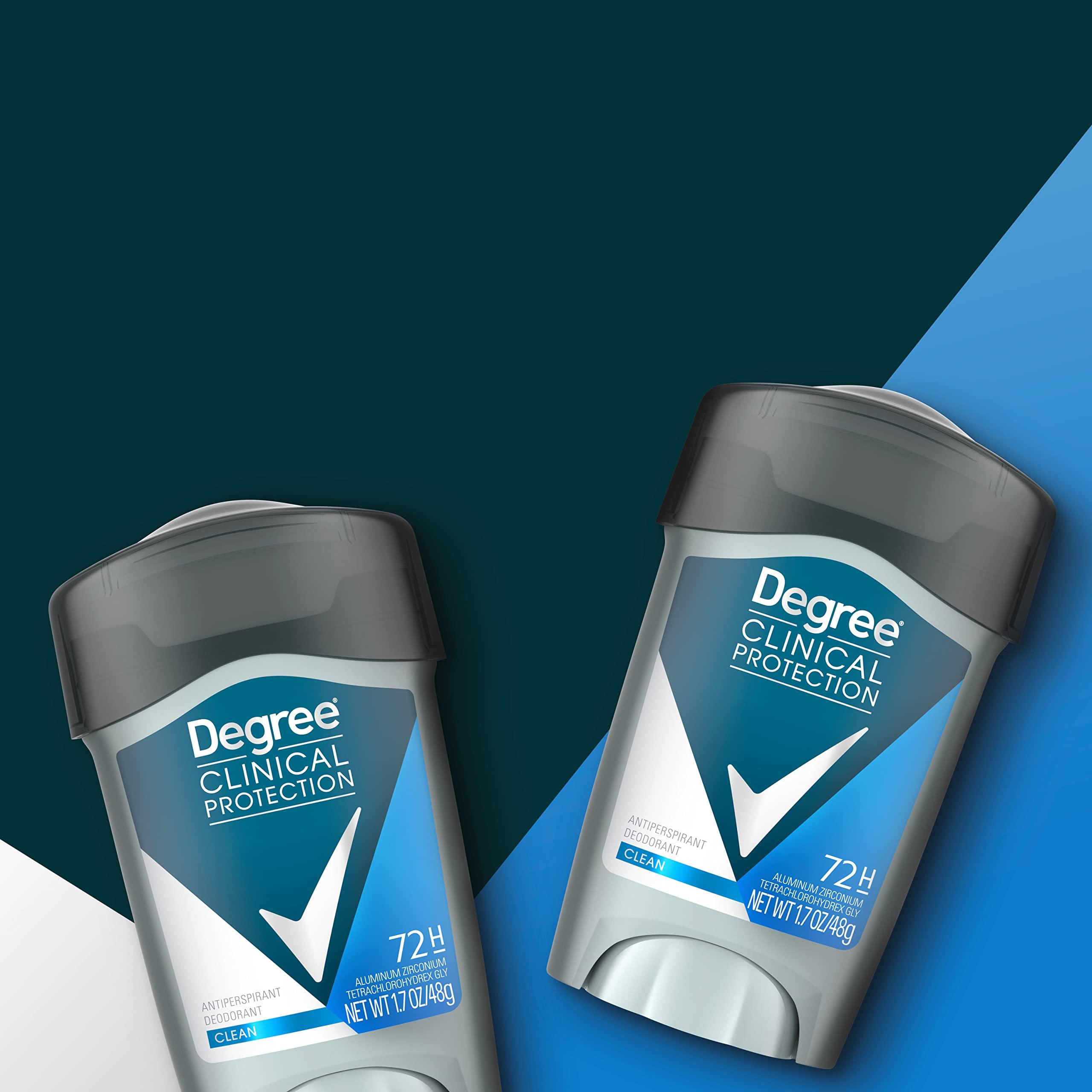 Degree Men Antiperspirant Deodorant Clean 72-Hour Sweat & Odor Protection Prescription-Strength Antiperspirant For Men with MotionSense Technology 1.7 oz - Image 7
