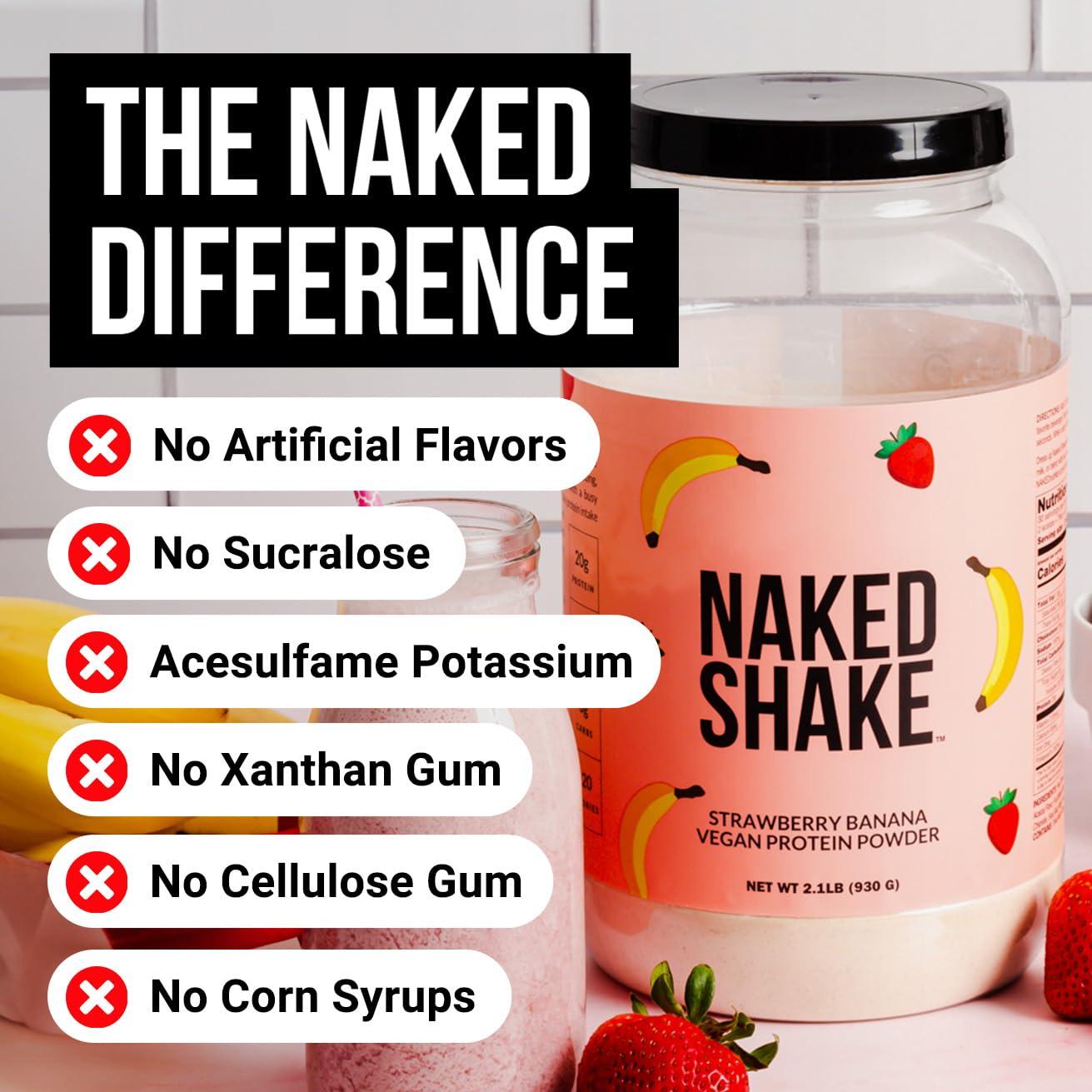 Naked Shake - Vegan Protein Powder, Strawberry Banana - Flavored Plant Based Protein With Mct Oil, Gluten-Free, Soy-Free, No Gmos Or Artificial Sweeteners - 30 Servings - Image 2