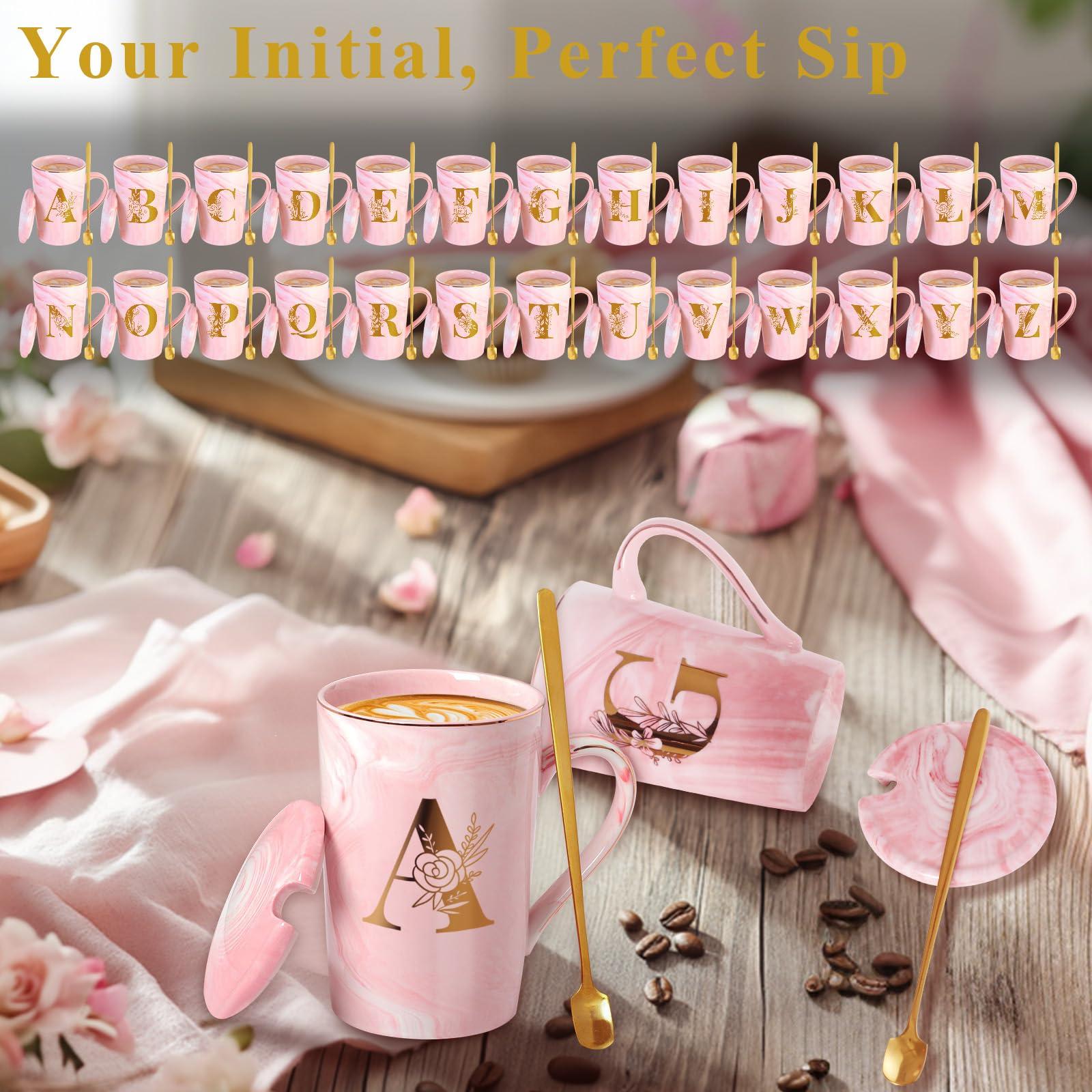 Personalized Ceramic Coffee Mug with Lid Tea Cup Happy Birthday Christmas Xmas Day Holiday Gift for Female Boss Teacher Aunt Big Small Sister in Law Mother Stepmother Wedding Groom Bride Officiant,R - Image 2