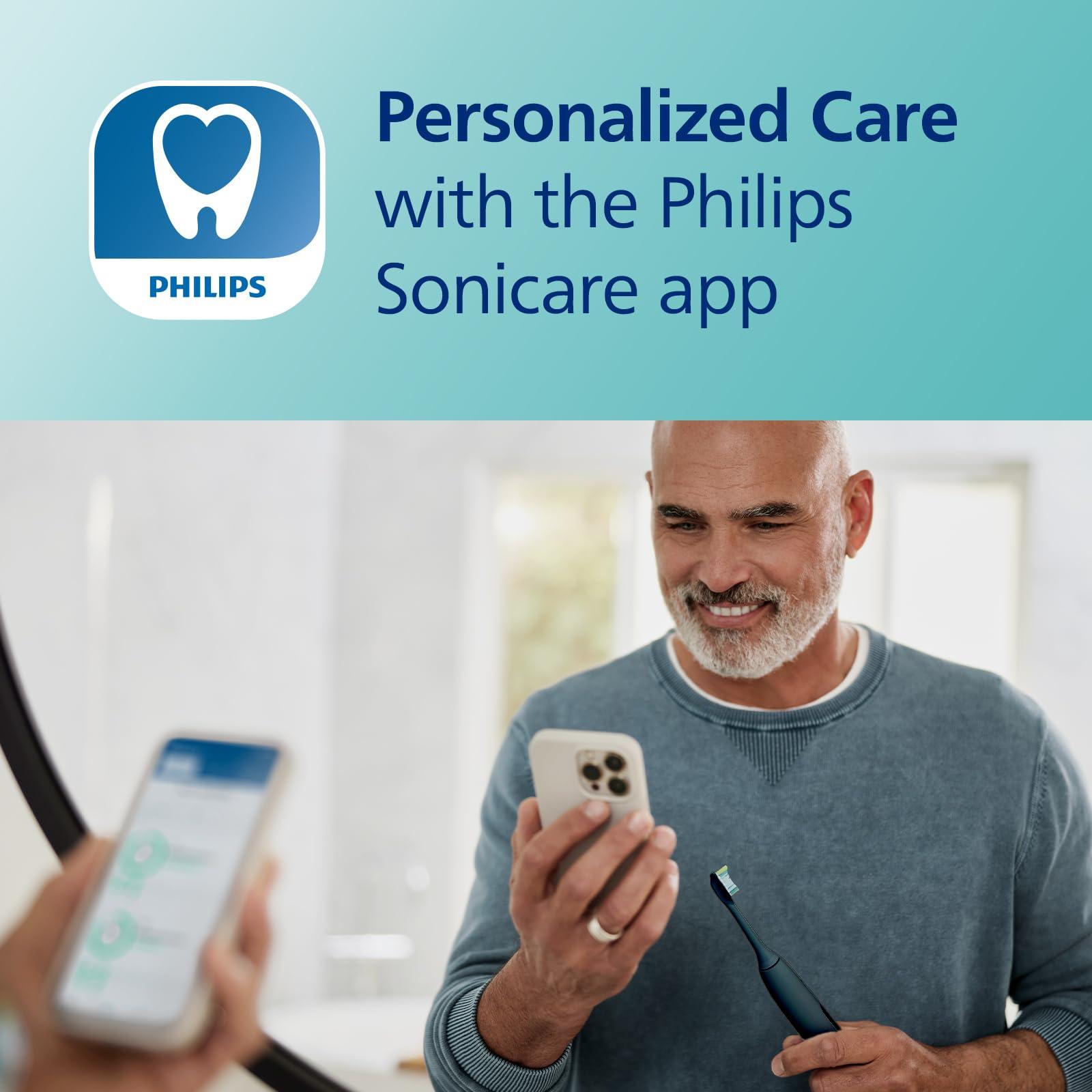 Philips Sonicare DiamondClean Smart 9500 Electric Toothbrush, Sonic Toothbrush with App, Pressure Sensor, Brush Head Detection, 5 Brushing Modes and 3 Intensity Levels, Black, Model HX9923/11 - Image 5