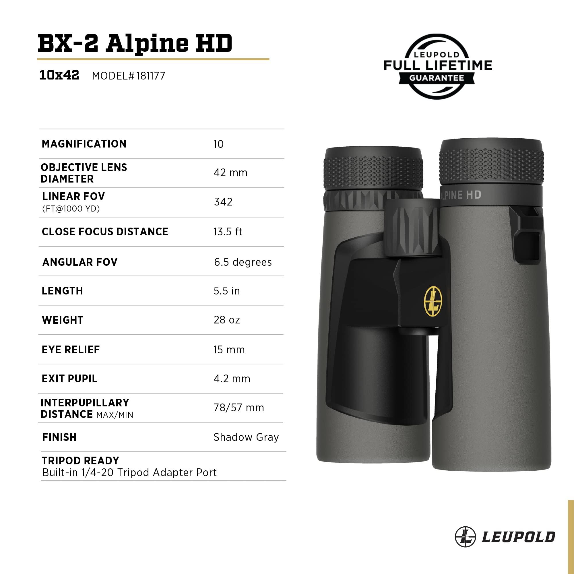 Leupold BX-2 Alpine HD Binoculars, 10x42mm (181177) - Image 4