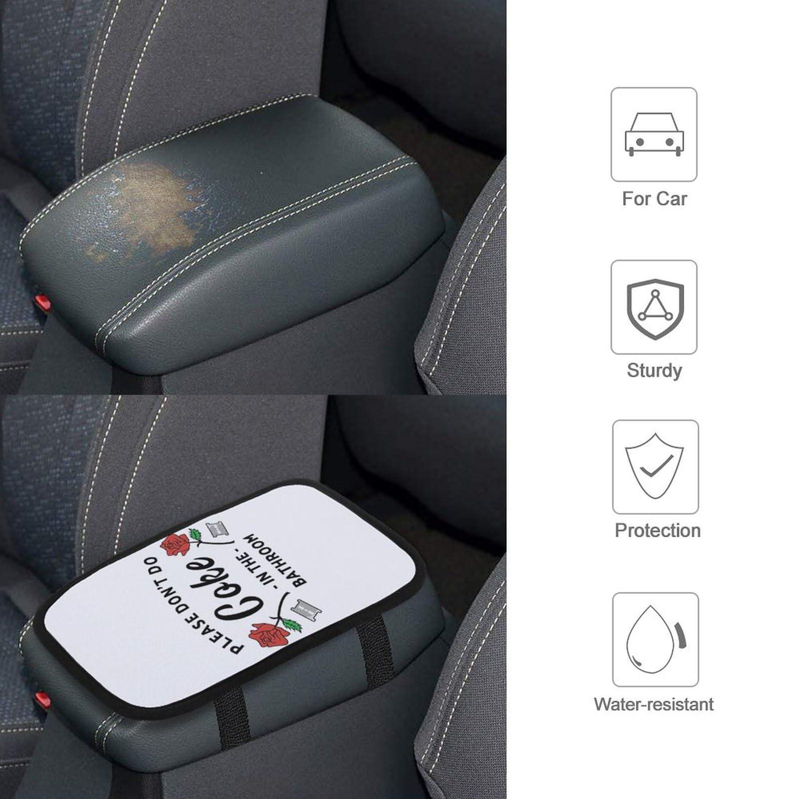 HYDJLXA Please Don't Do Coke in The Bathroom Car Center Console Cushion Pad,Waterproof Armrest Seat Box Cover Protector,Comfortable Car Decor Accessories Fit for Most Cars, Vehicles, SUVs - Image 4