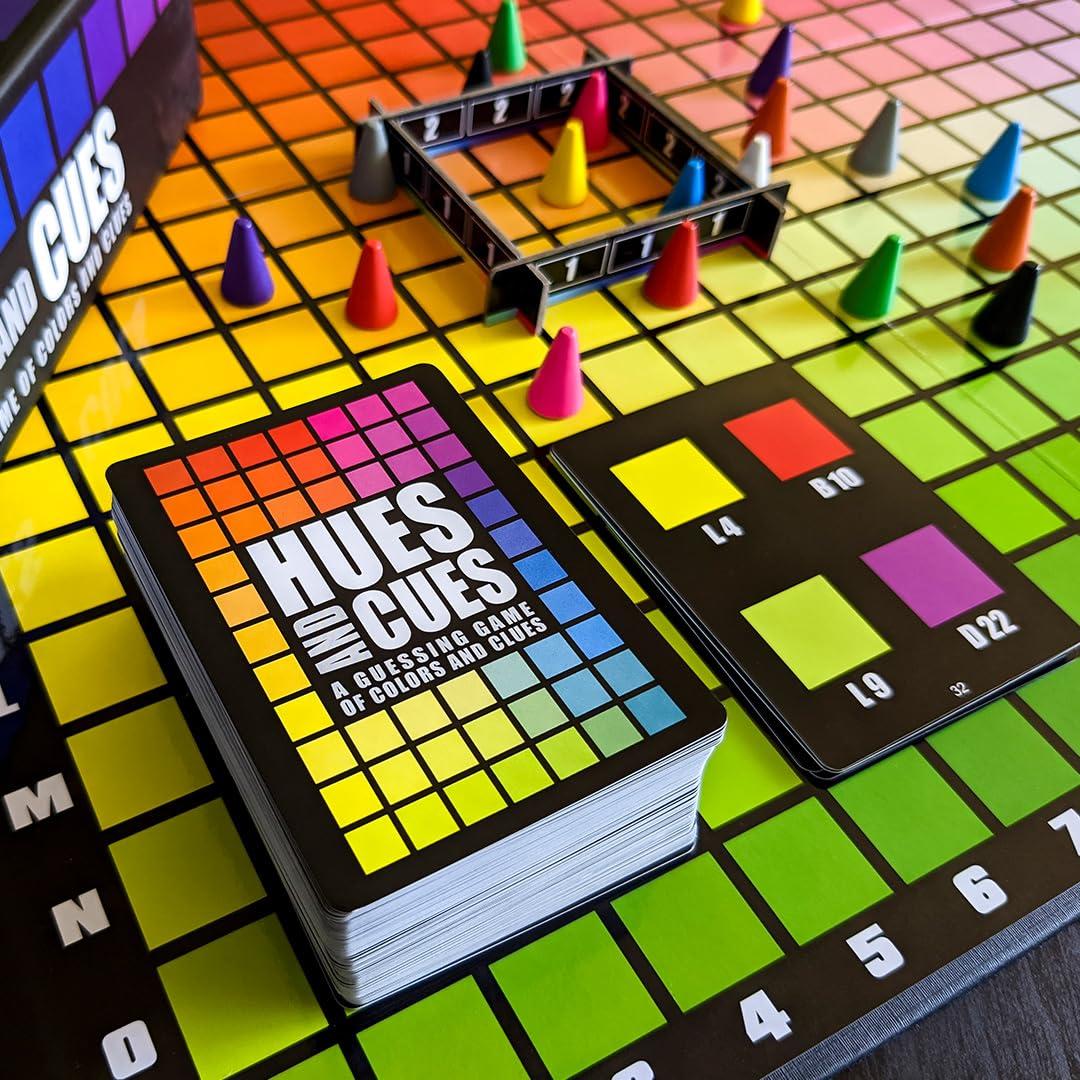 HUES and CUES - Vibrant Color Guessing Board Game for 3-10 Players Ages 8+, Connect Clues and Guess from 480 Color Squares - Image 2