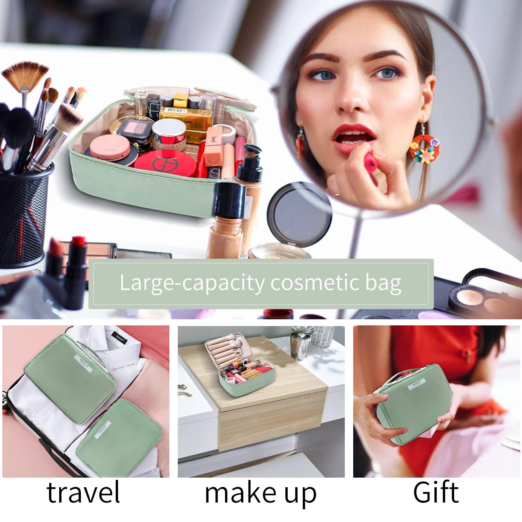 Queboom Travel Makeup Bag Cosmetic Bag Makeup Bag Toiletry bag for women and men (Green) - Image 6