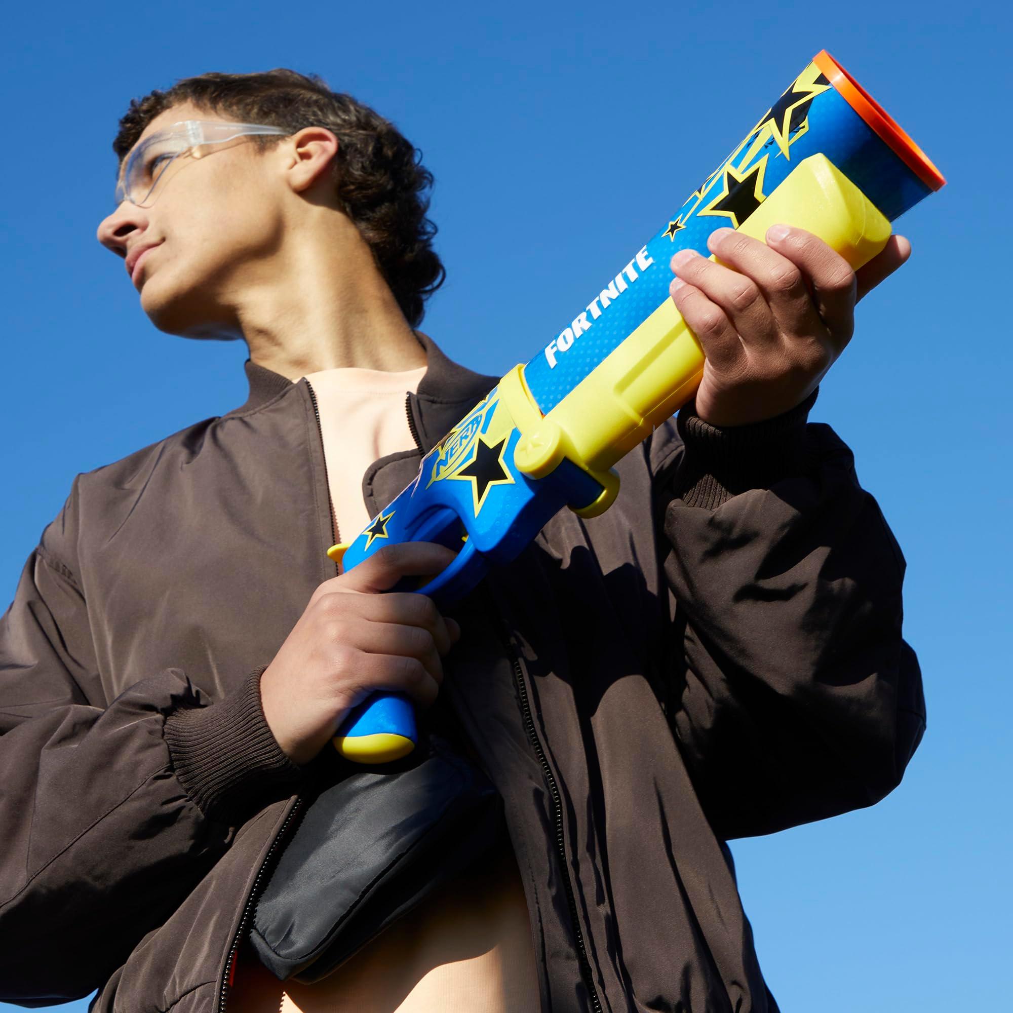 Nerf Fortnite Half Tone Hero Blaster, Bonus Code to Unlock Half Tone Hero Wrap in The Game, Break Open Loading, 12 Nerf Elite Darts, Fortnite Gifts (Amazon Exclusive) - Image 8