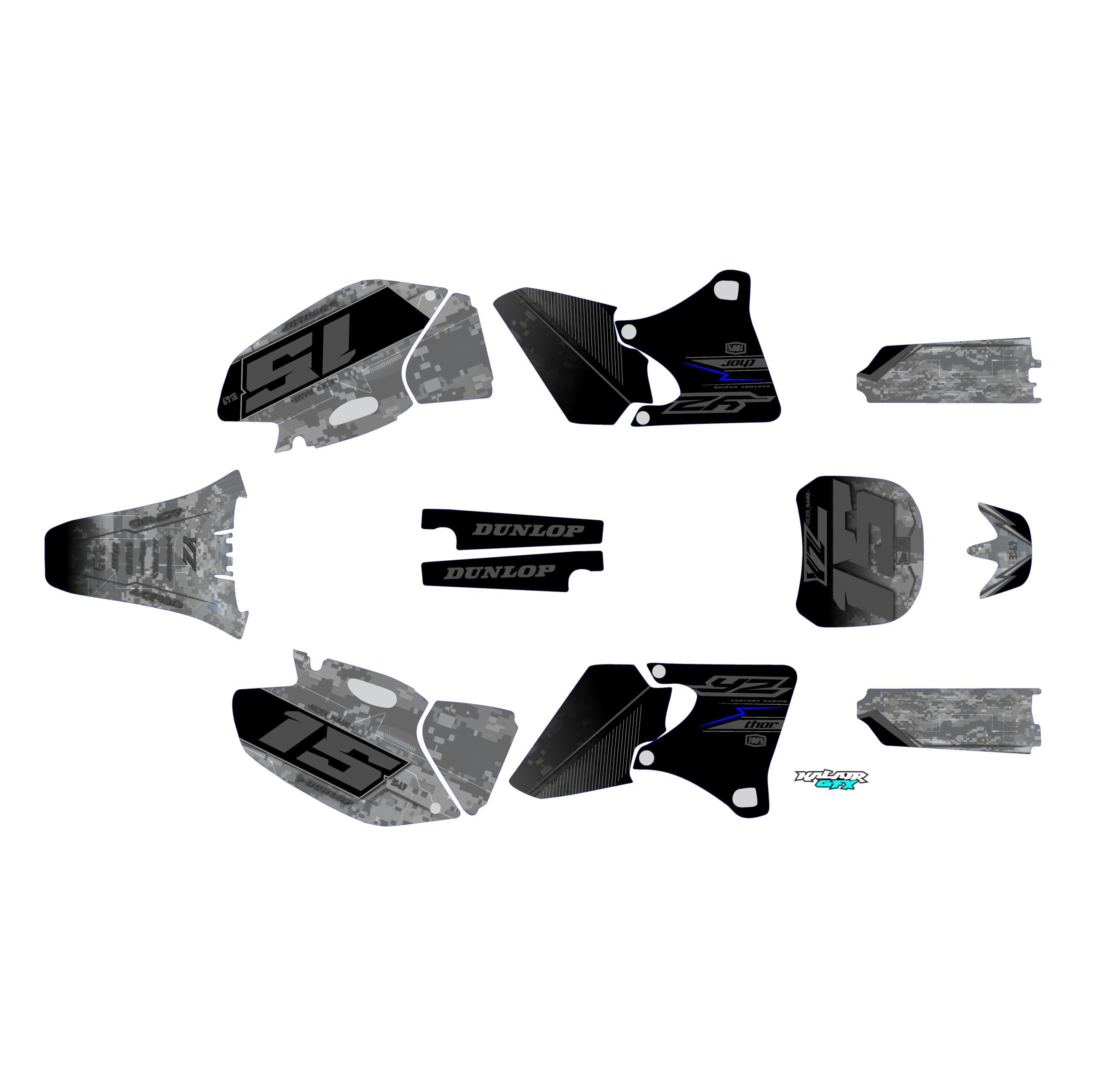 Kalair GFX Graphics Kit for Yamaha YZ 426F (1998-2002) CYBERWARE Series Smoke 09 Mil - Dirt bike Custom Racing Graphics Decals Stickers Kit, no-plastics