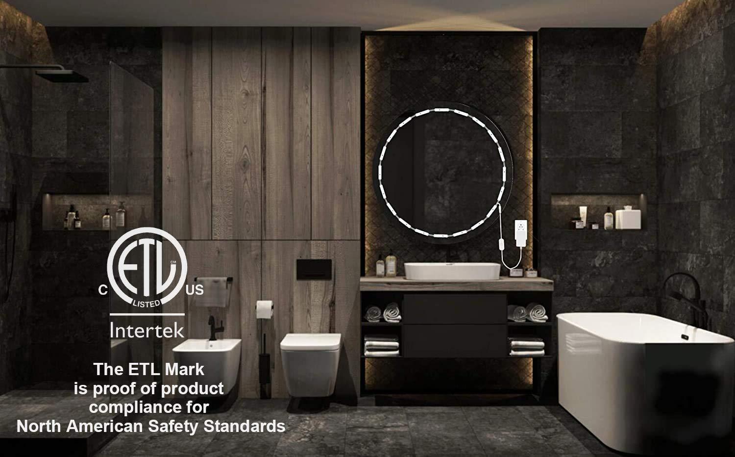 Silikang Led Mirror Lights for Vanity Make Up, 10ft Ultra Bright White LED, Dimmable Touch Control Dressing Strip Light, for Makeup Table & Bathroom, ETL Listed (Mirror Not Included) - Image 5