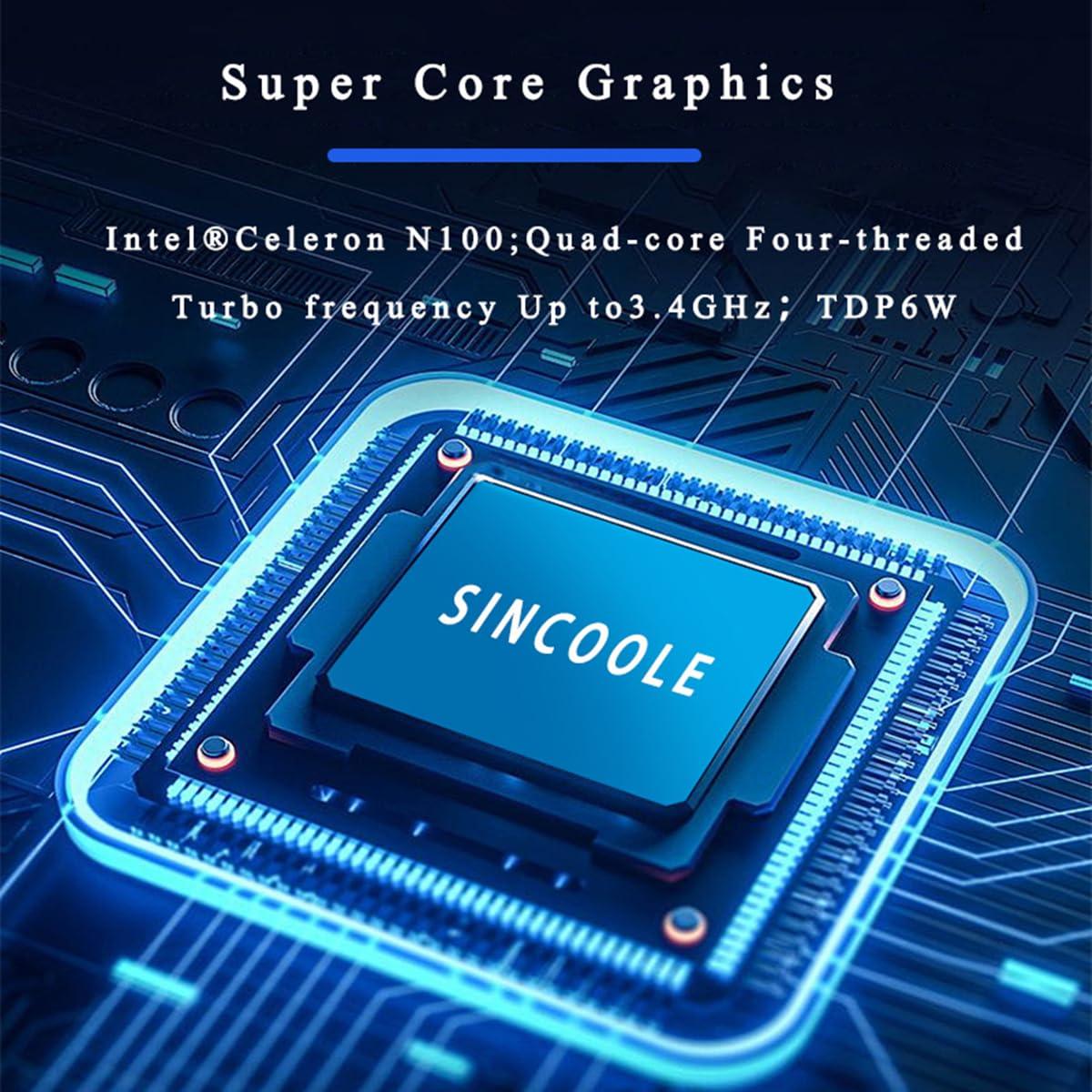 Sincoole N100 Mini PC, 12th N100 Windows 11 Pro (up to 3.4GHz) Mini Computer, 8GB RAM 128GB SSD, USB3.2,Mini PC N100 Support 4K UHD Dual HDMI, Dual Band WiFi - Image 4