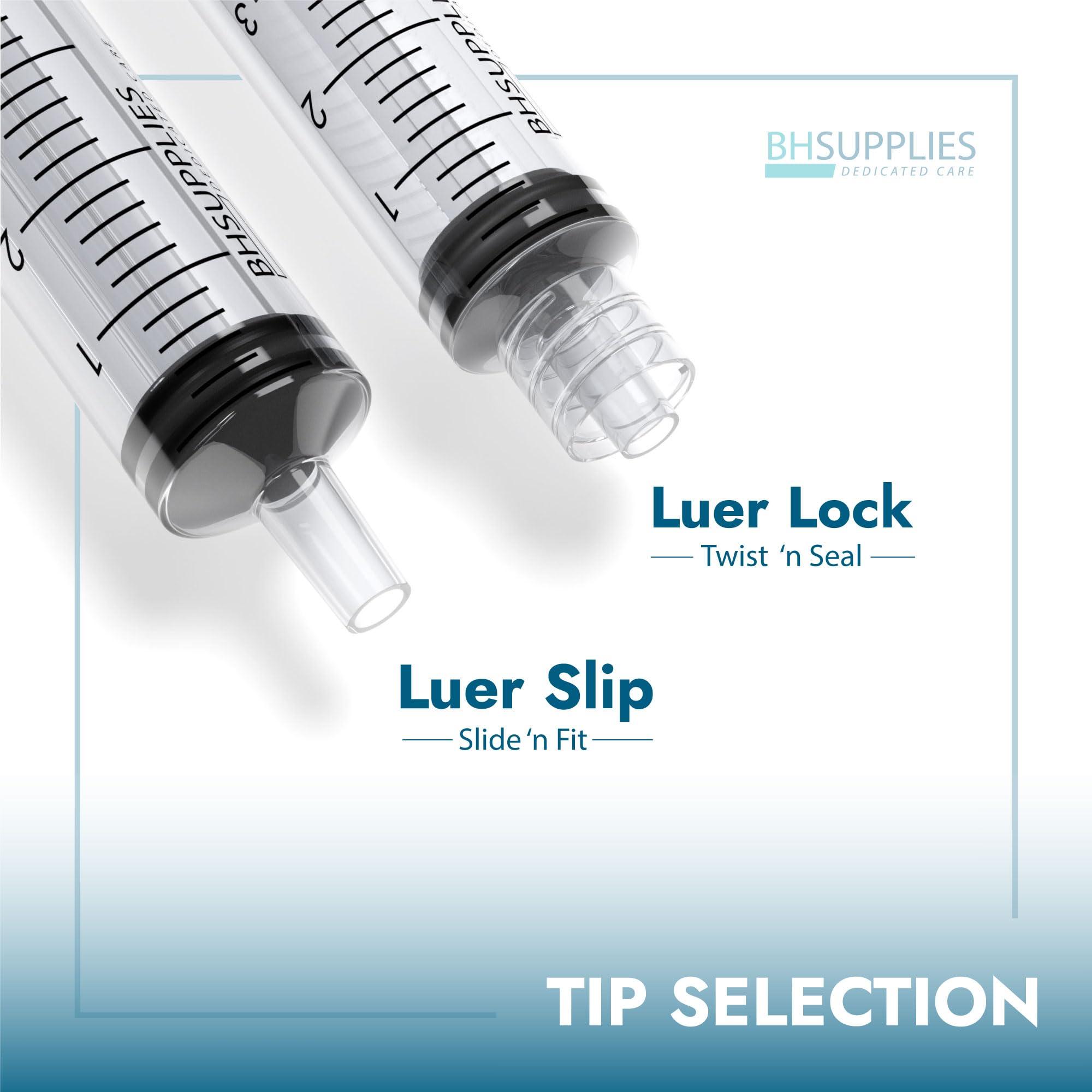 BH Supplies 20ml Luer Lock Tip Syringes (No Needle) - Sterile, Individually Wrapped - 50 Syringes - Image 2