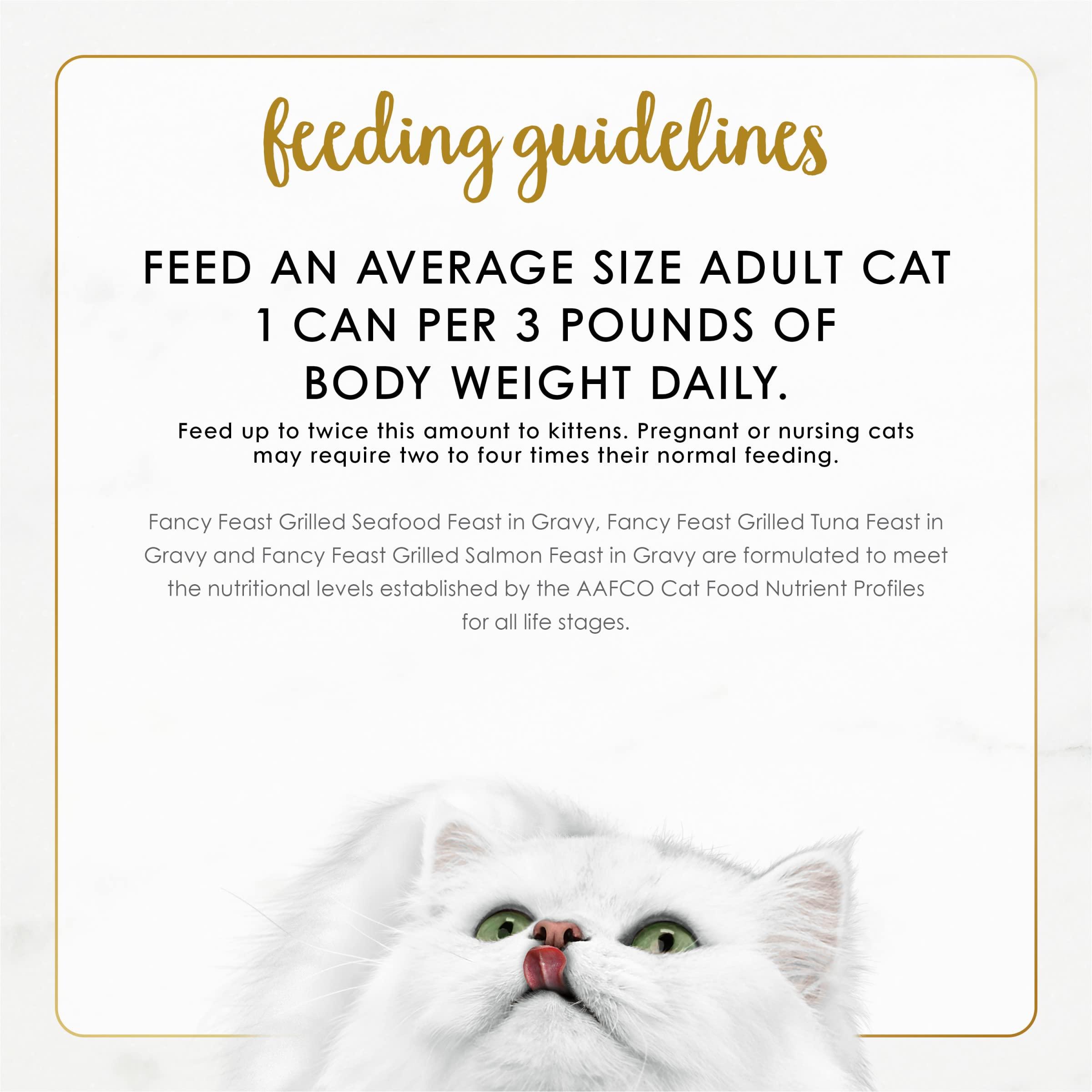 Purina Fancy Feast Grilled Wet Cat Food Seafood Collection in Wet Cat Food Variety Pack - (Pack of 24) 3 oz. Cans - Image 9