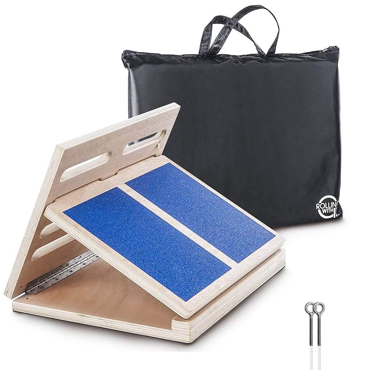 Professional Slant Board for Calf Stretching - Adjustable Wooden Incline Board - Increase Flexibility, Mobility, Pain Relief - Anti-Slip Design - Achilles - Fascia Stretcher - Tight Calves - Image 1