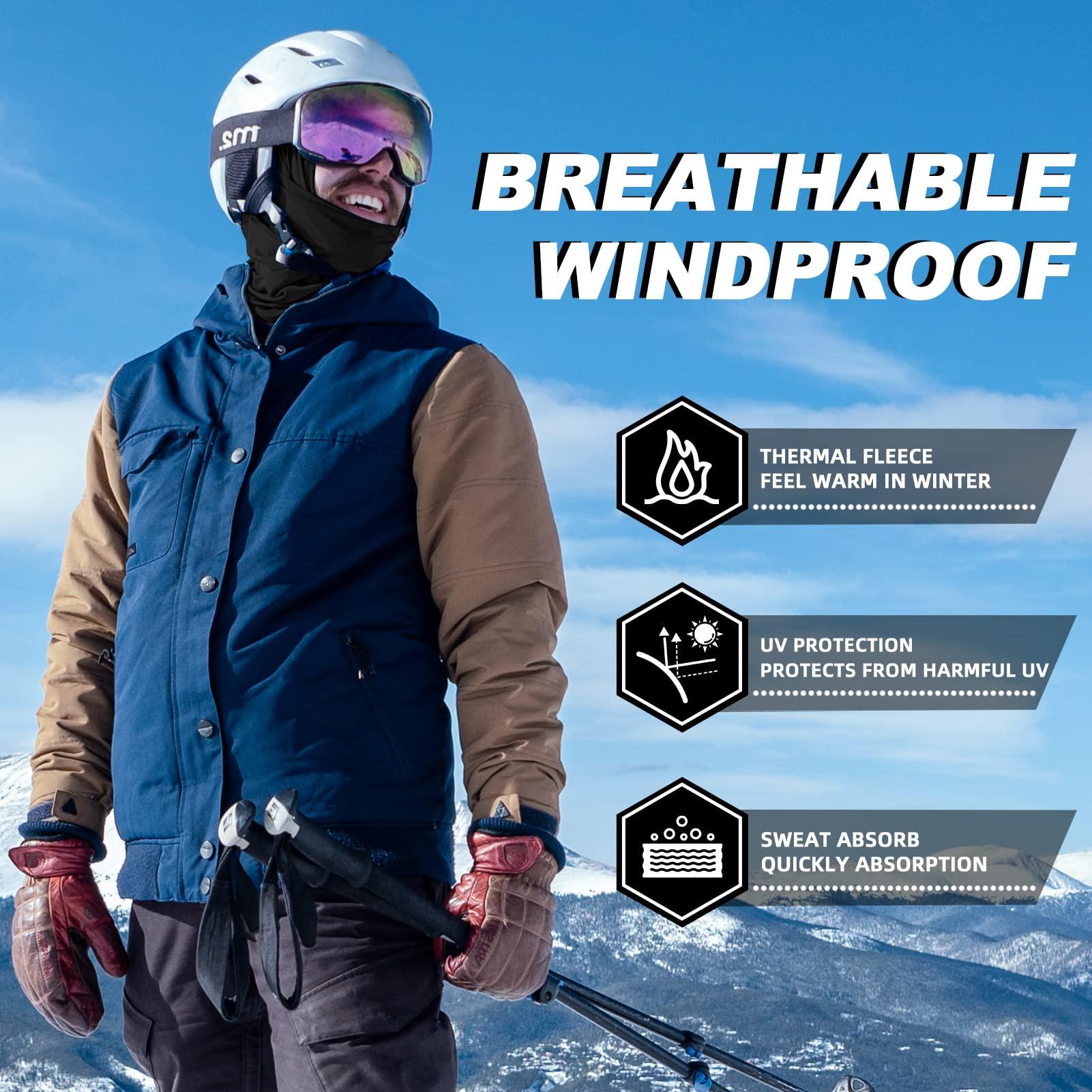 ROCKBROS Cold Weather Balaclava Ski Mask for Men Windproof Thermal Winter Scarf Mask Women Neck Warmer Hood for Cycling - Image 2