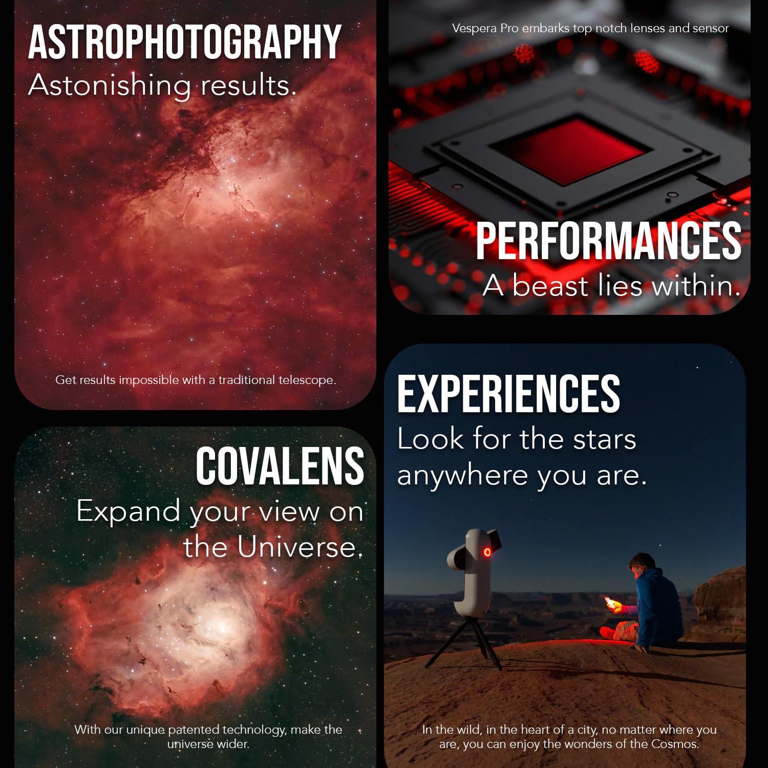 Vaonis Vespera Pro Smart Telescope with Observation Station Functionality Compact Astrophotography Telescope - Automated Stargazing Camera High-Resolution Imaging, App-Controlled for Astronomers - Image 5