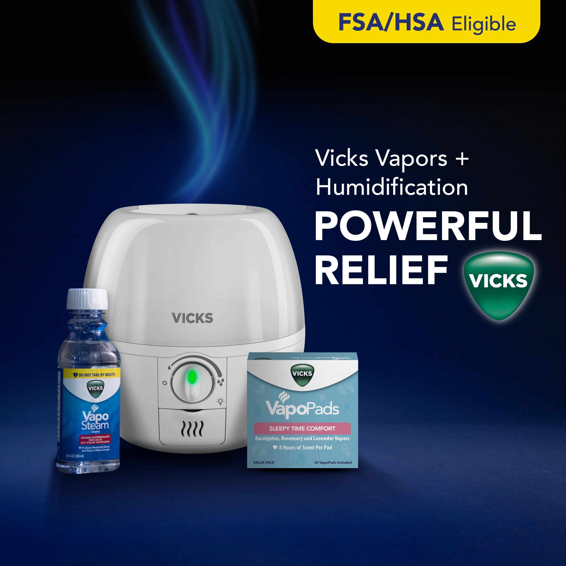 Vicks VapoPads Sleepy Time Comfort - Vapor Pads Refill Humidifiers and Steam Inhalers - Rosemary, Lavender, and Eucalyptus, FSA/HSA Eligible, 20-Pack, Box Color May Vary - Image 6