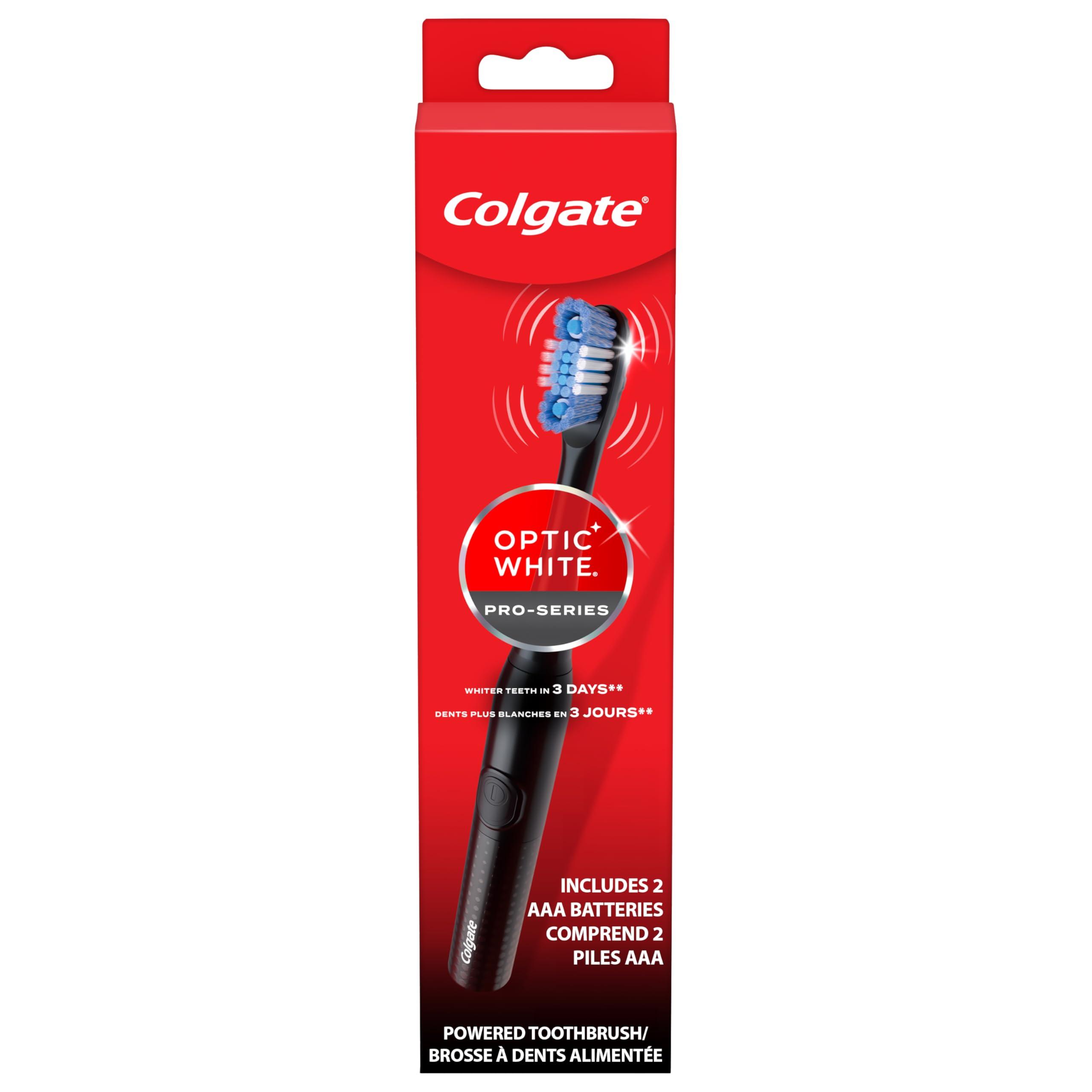 Colgate 360 Optic White Pro-Series Battery Black Toothbrush