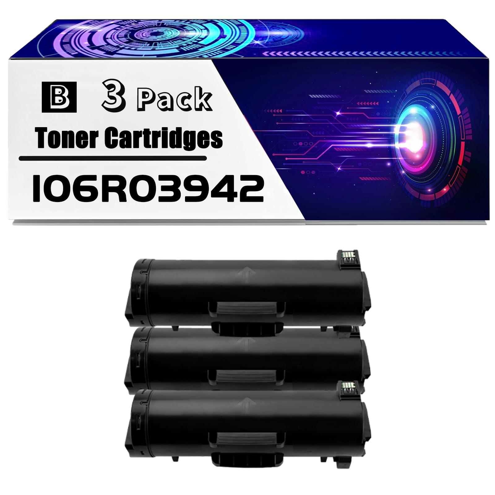 106R03942 Toner Cartridges is Compatible for Xerox VersaLink B605X B605XF B605XP B605XTF B605XTP B610DN Printers (3 Pack Black)