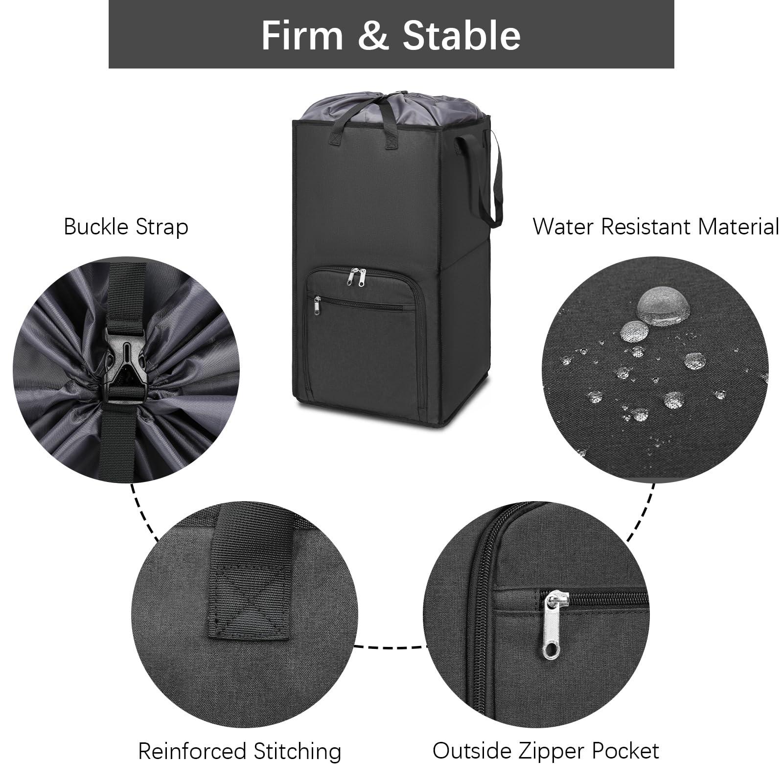 Bukere Extra Large Rolling Laundry Basket with Wheels, 90L Freestanding Collapsible Laundry Hamper Bag for Clothes Storage, Removable Wheeled Cart for College Dorm Apartment Laundry Room Bathroom - Image 6