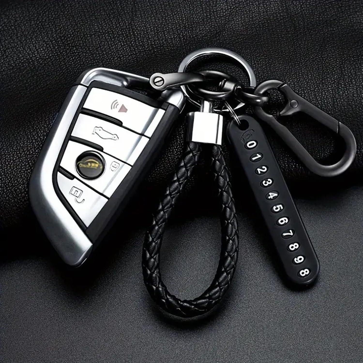 Nyza Keychain Anti-Lost for Keys With Phone Number Tag Metal Keychain Double Pendant Keyring for Car, Bike, Office Home, Multicolor - Image 5