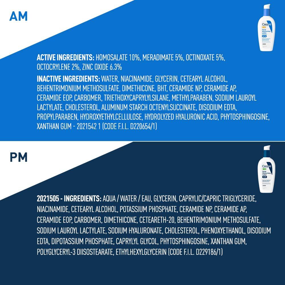 CeraVe Day & Night Face Lotion Skin Care Set | Contains AM with SPF 30 and PM Face Moisturizer | Fragrance Free - Image 6