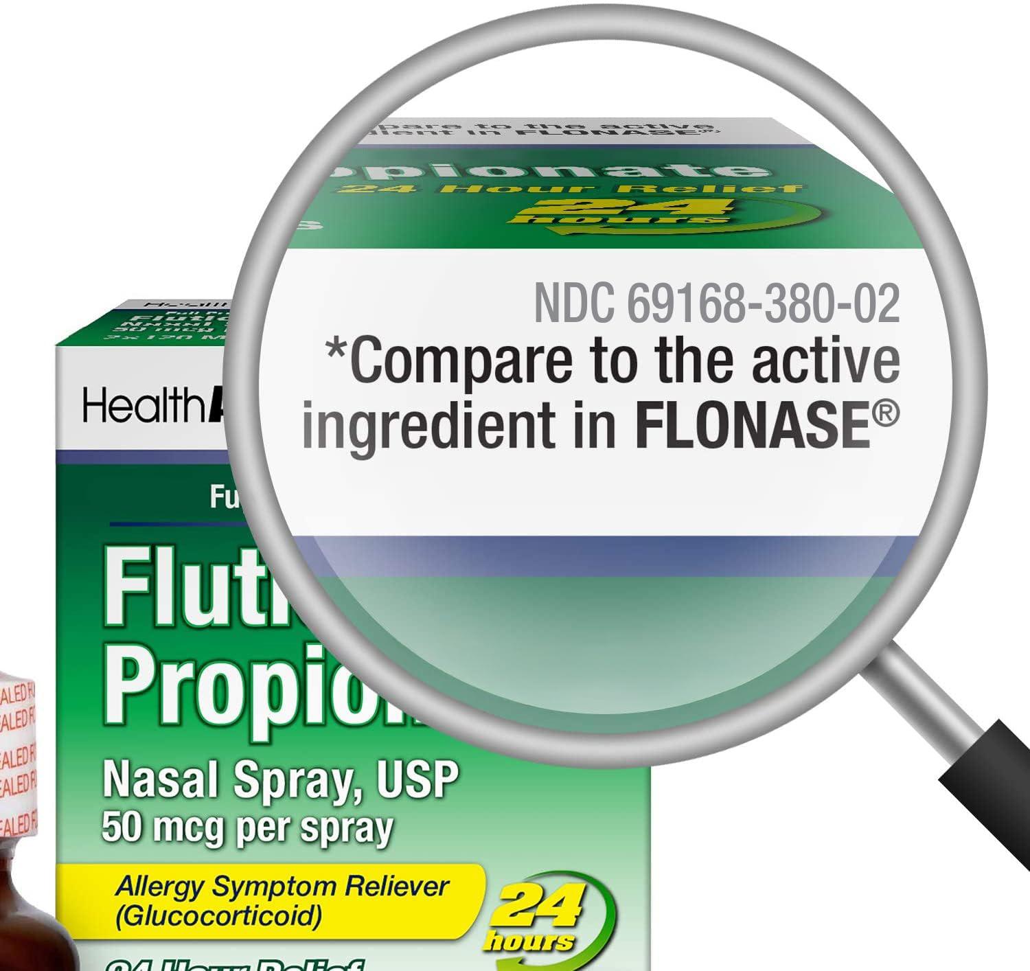 HealthA2Z® Fluticasone Propionate Nasal Sprays | Allery Relief Spray | Runny Nose | Nasal Congestion | Sneezing | Itchy Watery Eyes | 24 Hour Allergy Relief | (2 Packs) - Image 2