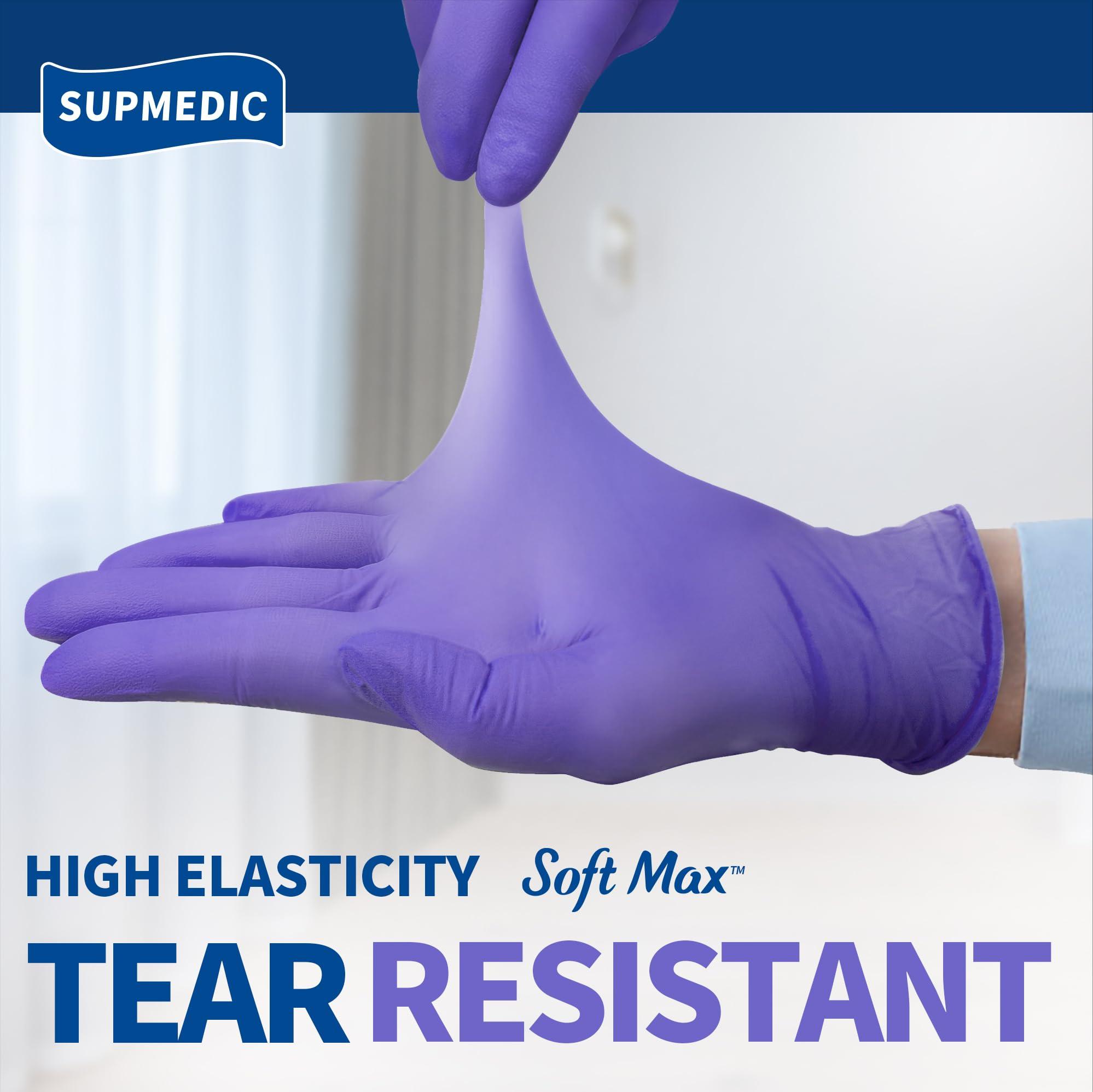 Supmedic Medical Soft Max™ Nitrile Exam Gloves, 100 ct Latex-Free Powder-Free Non-Sterile Food Safe Cleaning Disposable Glove - Image 2