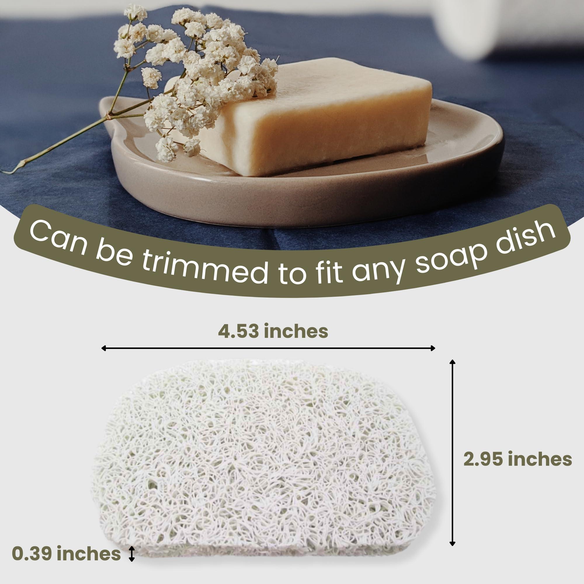 Gadgetime USA Soap Saver Pad - 6 Pack Soap Holder for Kitchen & Bathroom Use - Durable Non Slip Soap Dish, Shampoo Bar & Dish Soap - Large Size & Easy to Wash - Perfect for Travel - Self Draining - Image 2