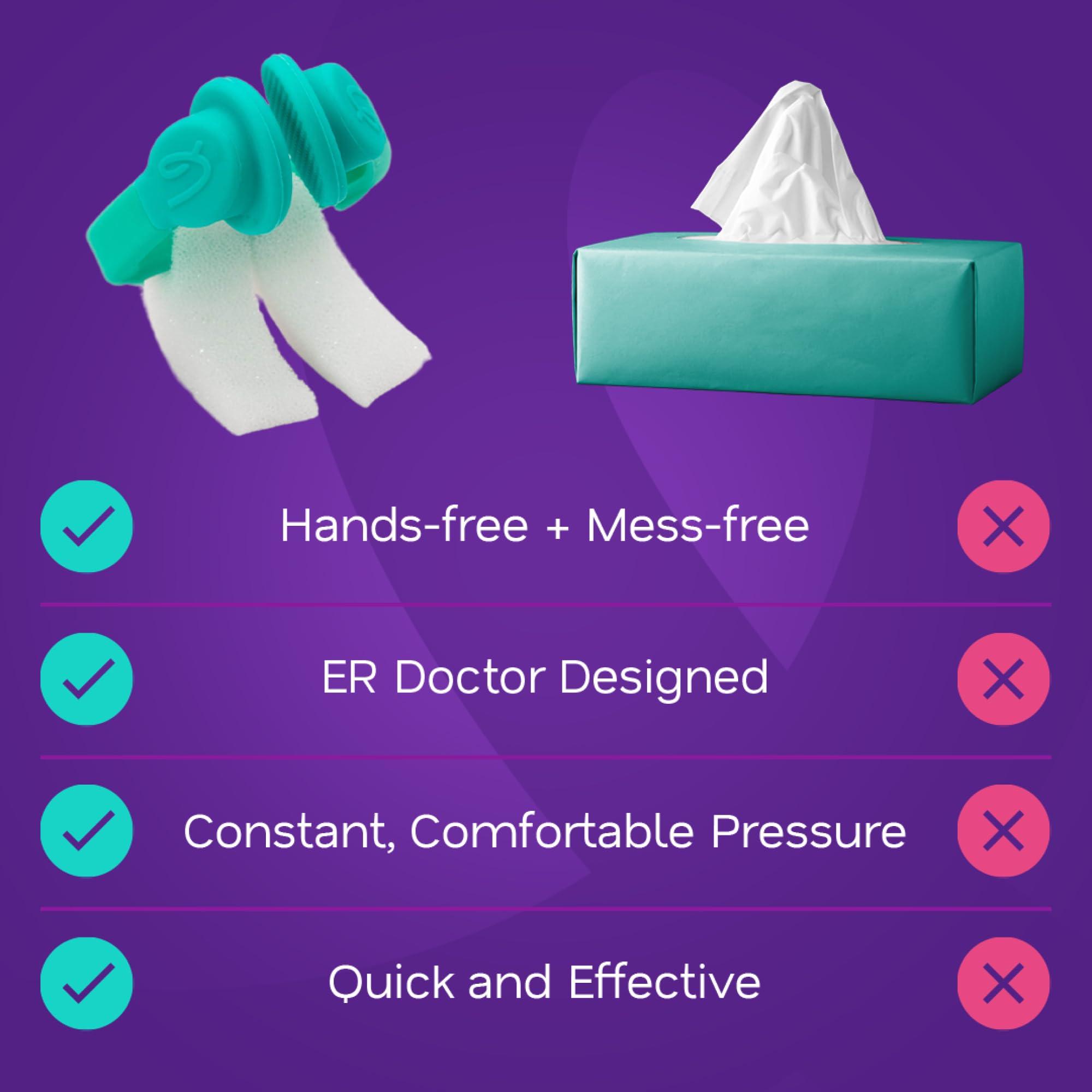 NasaClip Nosebleed Treatment for Kids 2-13 – Hands-Free Nasal Relief, Stop a Nosebleed Fast – ER Doctor Designed for Healthcare Pro, Sports or Home Use – 1 Reusable Device with 7 Sponges & Case - Image 5