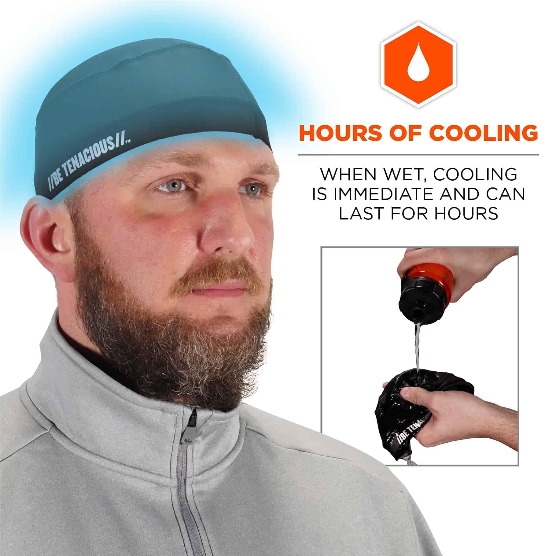 Ergodyne Chill Its 6632 Cooling Skull Cap, Sweat Wicking Liner, UPF 50 Sun Protection - Image 3