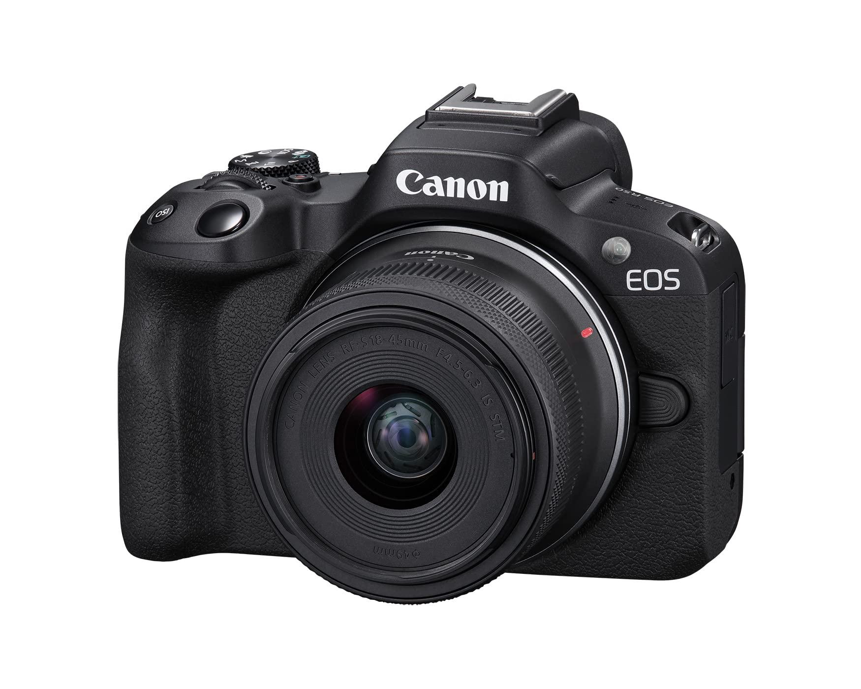 Canon EOS R50 Mirrorless Camera RF-S18-45mm F4.5-6.3 is STM Lens Kit, 24.2 Megapixel CMOS (APS-C) Sensor, 4K Video, Hybrid Camera, Photo and Video, Vlogging, Content Creator, RF Mount, Black - Image 2