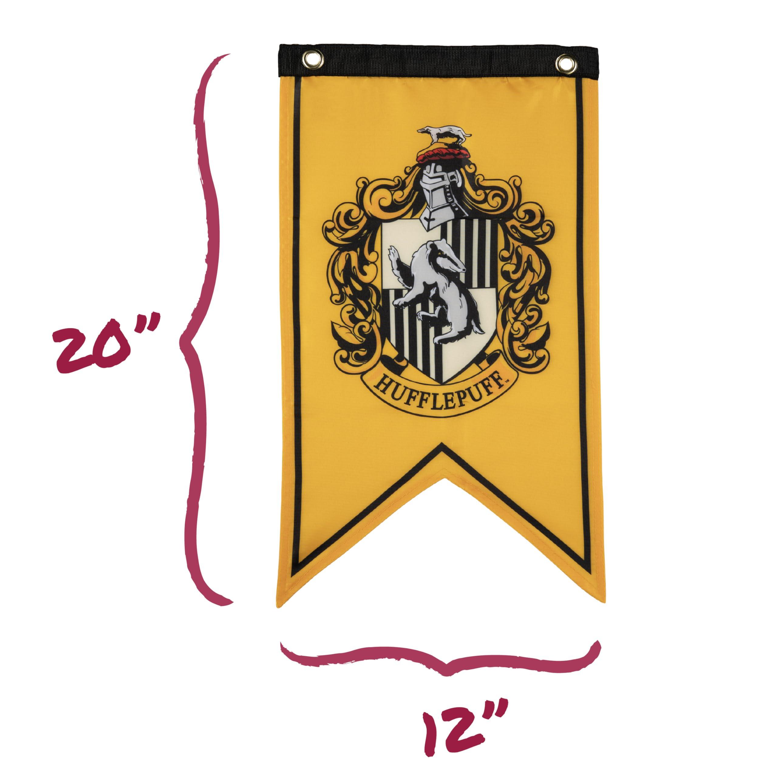 Conquest Journals Harry Potter Wizarding House Banner Flag Set, 12'' x 20'' Polyester Flags, Set of 5 Includes Hogwarts Crest, Gryffindor, Slytherin, Ravenclaw & Hufflepuff Banners, Birthday Party - Image 7