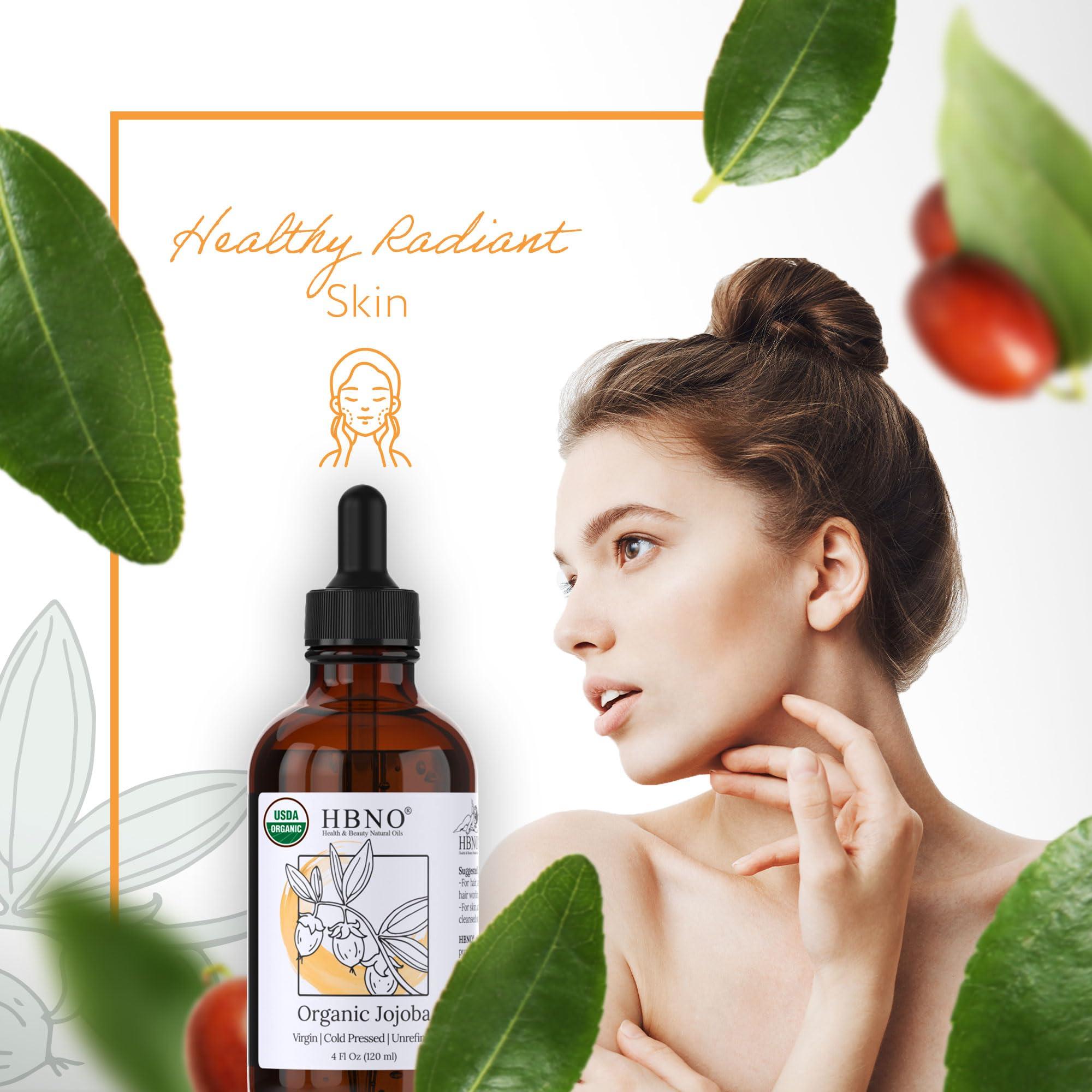 HBNO Organic Jojoba Oil - Huge 4 oz (120ml) Value Size - Natural Jojoba Oil, Cold Pressed - Perfect Carrier Oils for Massage, Aromatherapy, DIY, Soap Making, Face, Body, Lips, Hair, Nails - Image 5