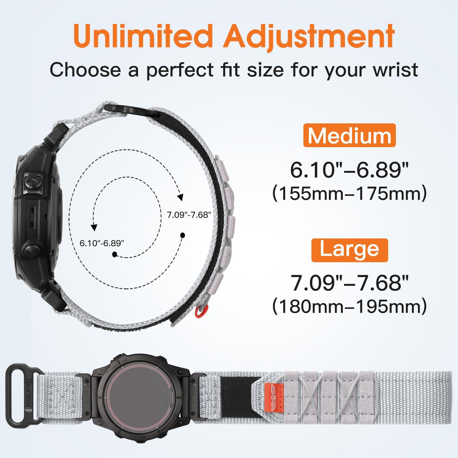Tactical Rugged Nylon Band + Paracord Band Compatible with Garmin Instinct Watch Band - Image 8