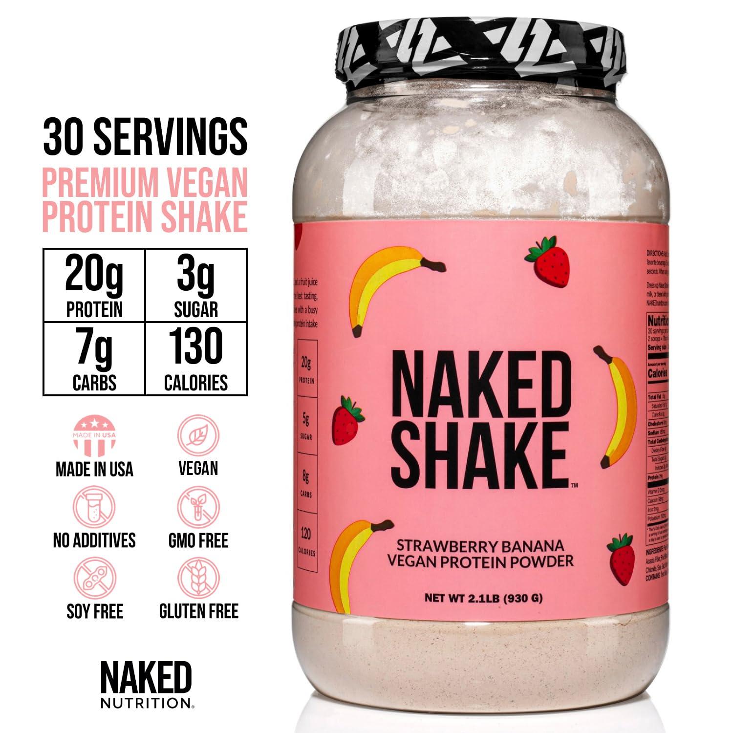 Naked Shake - Vegan Protein Powder, Strawberry Banana - Flavored Plant Based Protein With Mct Oil, Gluten-Free, Soy-Free, No Gmos Or Artificial Sweeteners - 30 Servings - Image 4