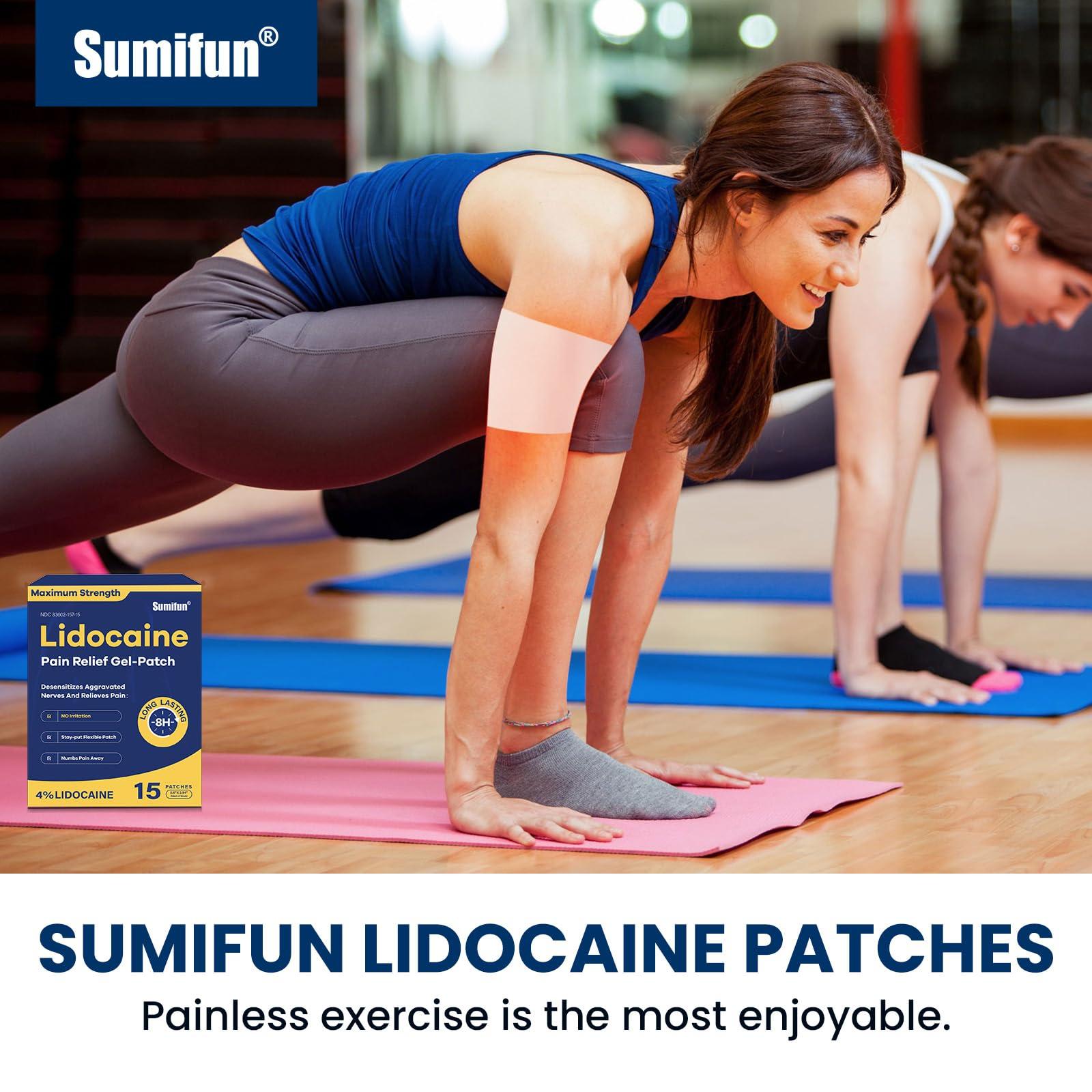 Sumifun 4% Lidocaine Pain Relief Patches 15 Counts Maximum Strength Numbing Gel Patch for Back Knee Neck Joint Ache Muscle Soreness Topical Analgesic FSA or HSA Eligible - Image 4