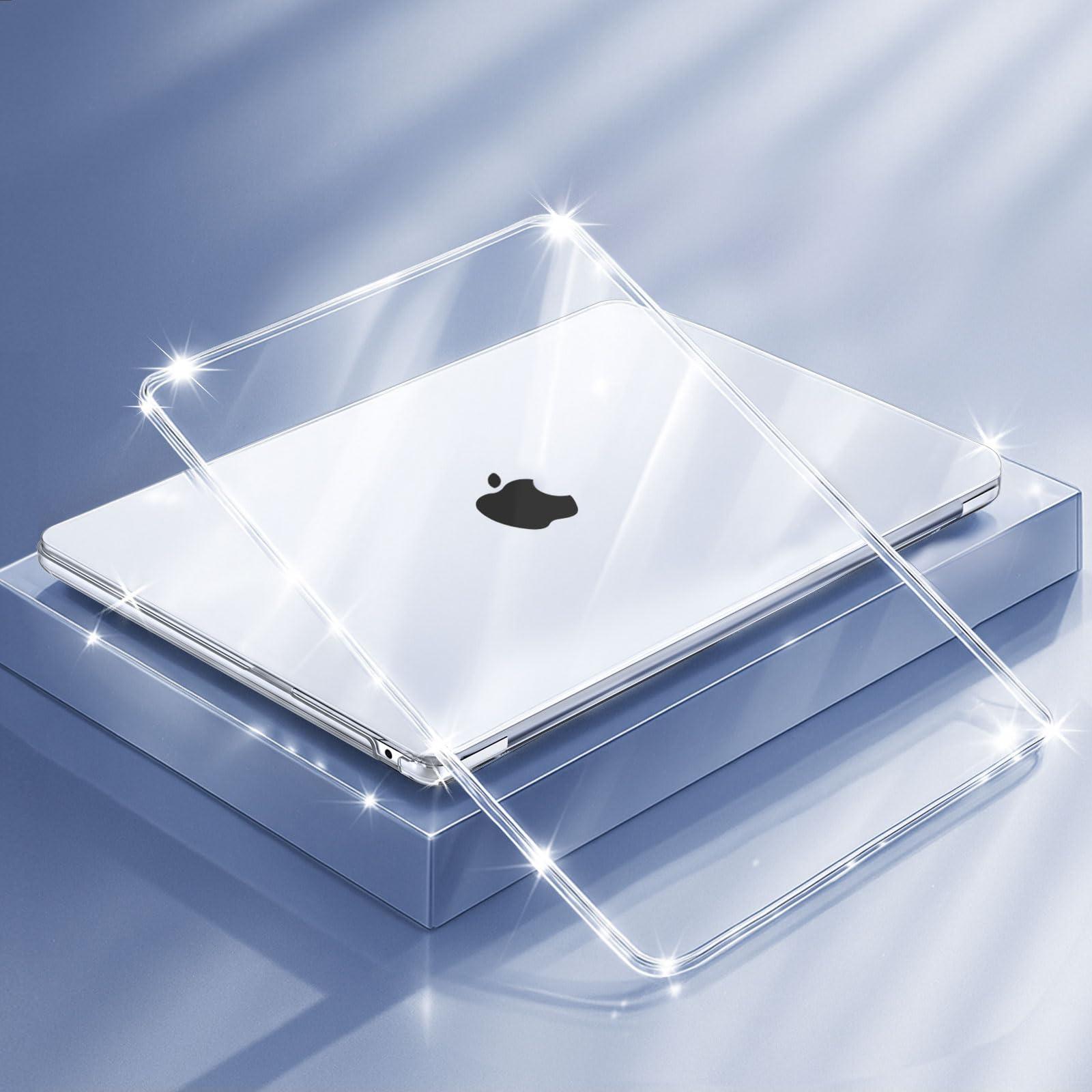 MOSISO Compatible with MacBook Air 13 inch Case 2025 2024 2023 2022 M4 A3240 M3 A3113 M2 A2681, Plastic Hard Shell&Keyboard Cover&Screen Film&Pouch for MacBook Air 13.6 inch Case, Crystal Clear - Image 4