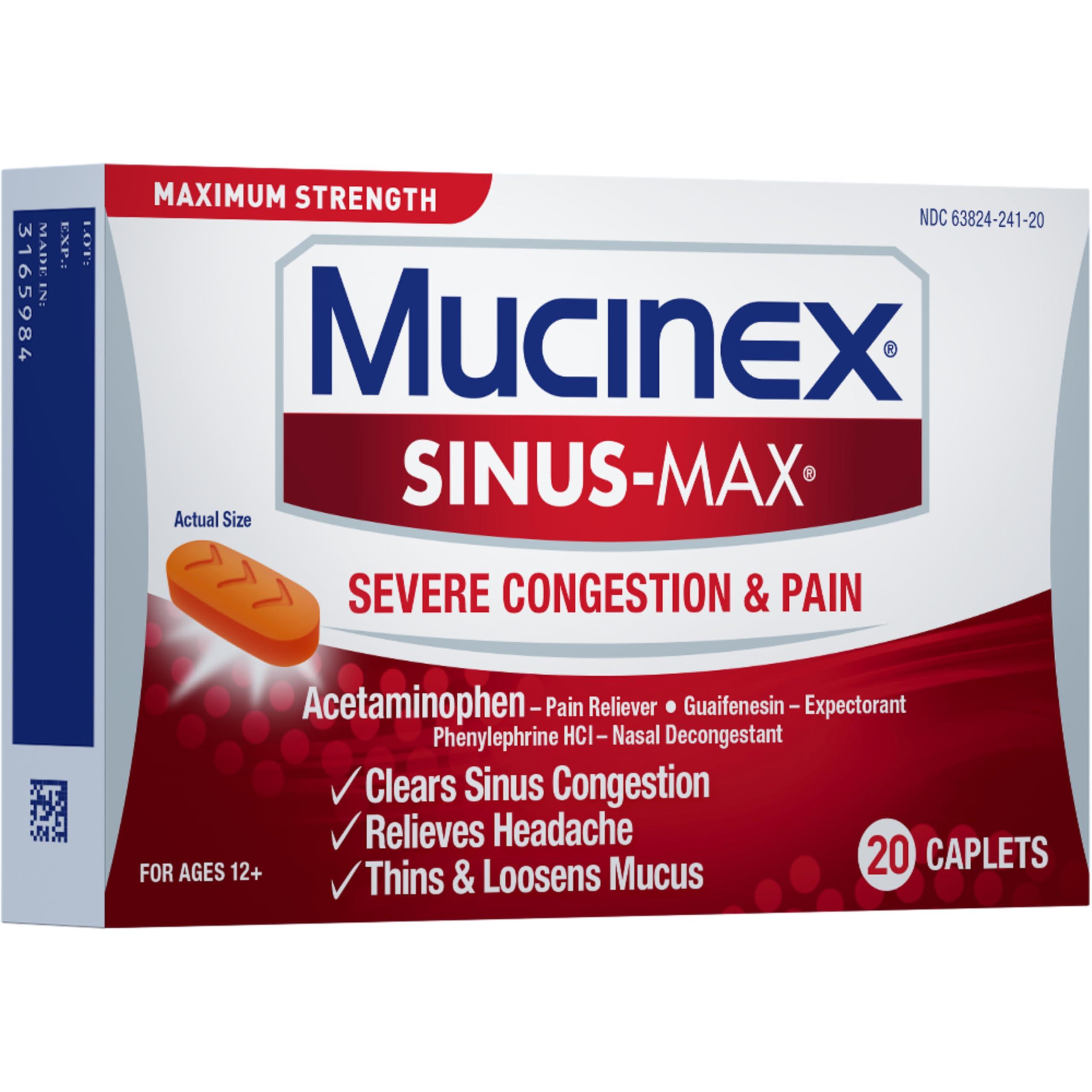 Mucinex Sinus-Max Severe Congestion Relief Caplets, 20 Count - Image 16