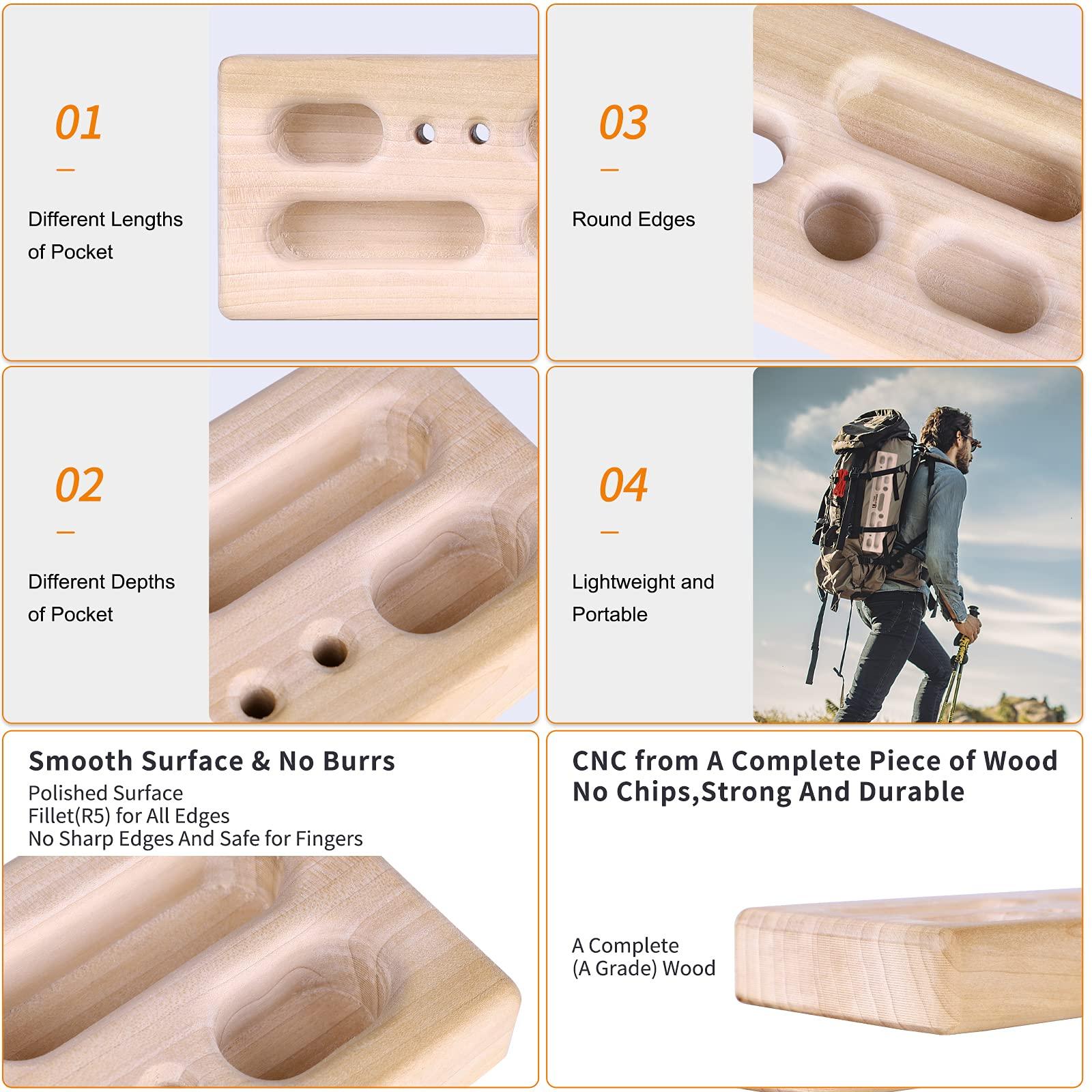 Two Stones Portable Hangboard | Rock Climbing Hangboard | Hang Board for Climbing | Rock Climbing Gifts for Rock Climbers for Climbers | Bouldering Gifts - Image 3