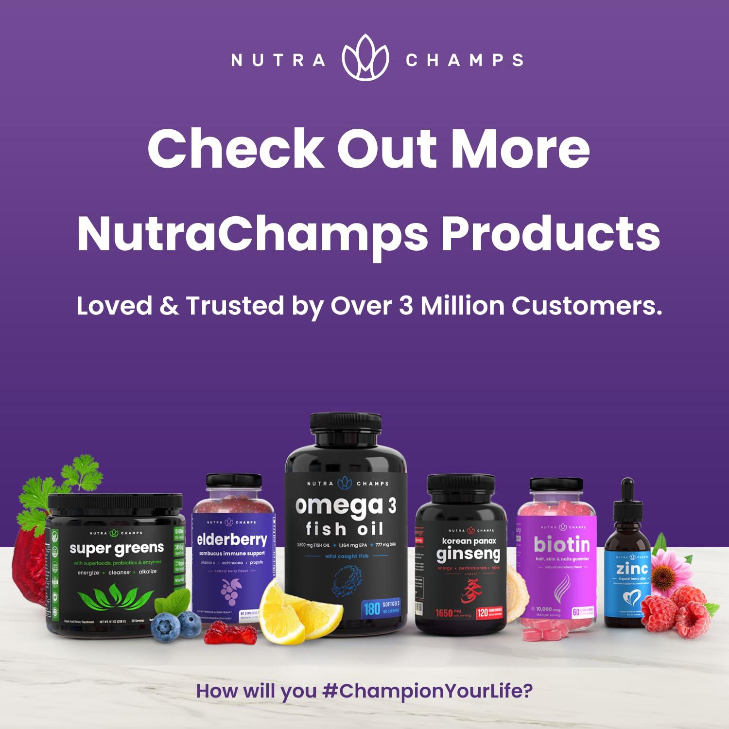NutraChamps Sleep Gummies for Adults & Kids, Melatonin Gummies with Chamomile, Valerian & L Theanine, Vegan Childrens Melatonin 3mg, 1.5 mg, or 6mg (Pack of 2, 120 Gummy) - Image 6