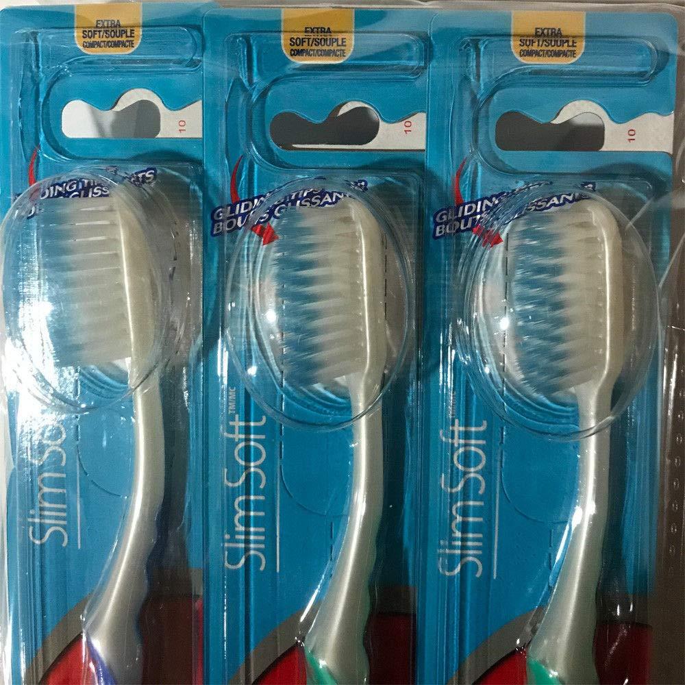 Colgate Slim Soft Gliding Tips Toothbrush, Extra Soft, Compact Head - Pack of 6 - Image 3