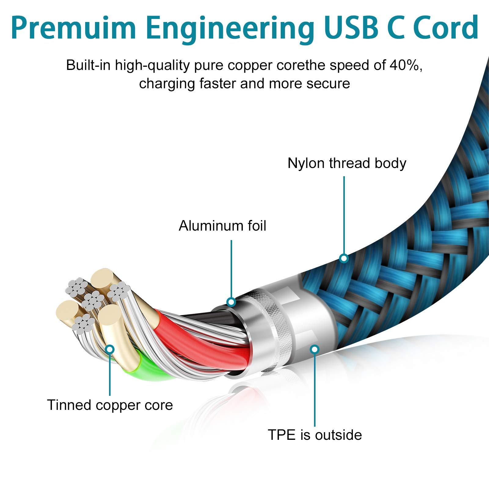 C Charger Cord Fast Charging USB Type C Cable Android Charger Cables 6FT 2Pack for Samsung Galaxy S25 S24 S23 S22 S21 S20 Ultra S20+ Note 20 10 S10 S9 Plus A12 A11 A52 Google Pixel 6 5 4 4a 3a XL - Image 6