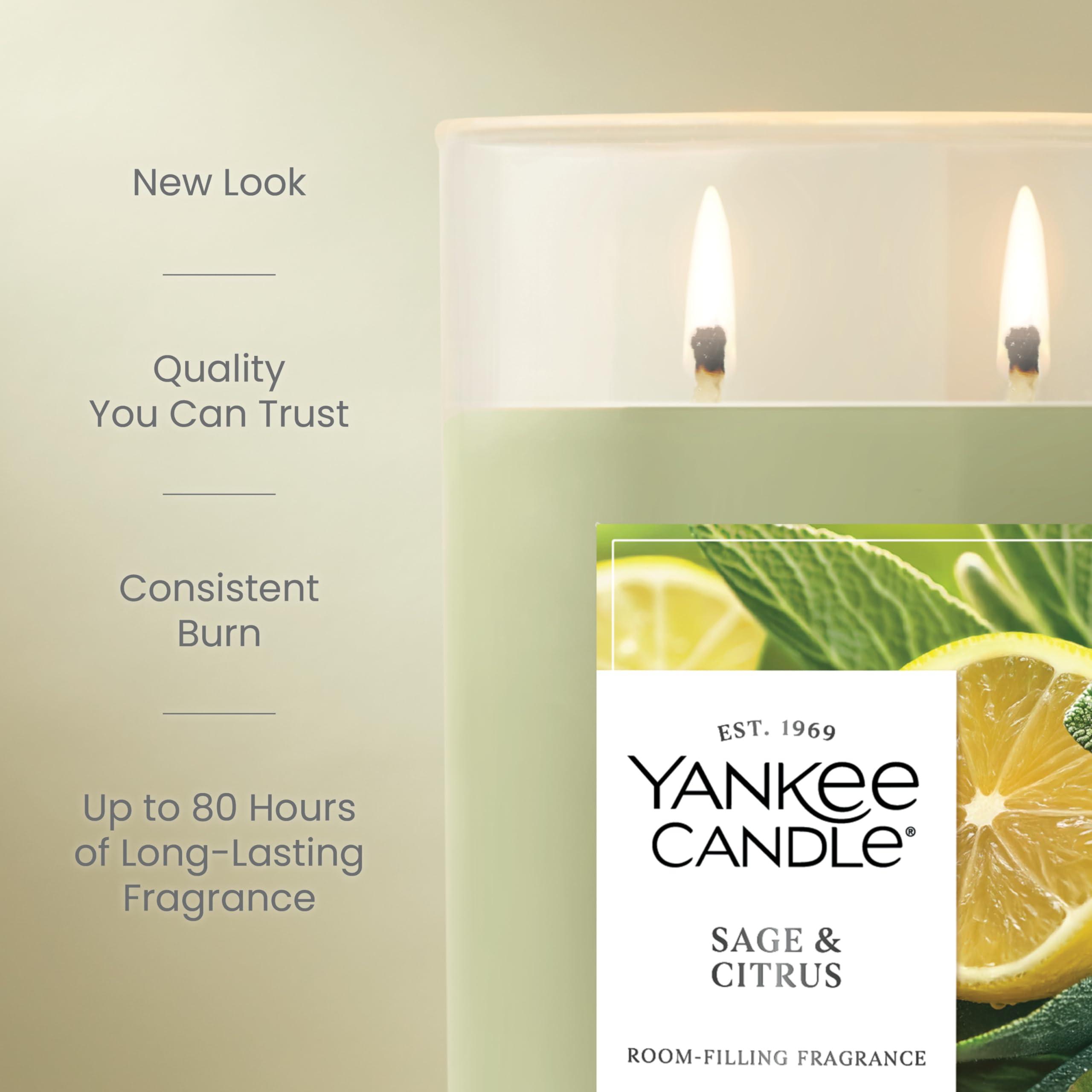 Yankee Candle Large Tumbler Scented Candle with up to 80 Hour Burn Time, Premium Plant Wax Blend for Consistent Burn, 20 oz Tumbler Candle with Room Filling Fragrance, Sage & Citrus - Image 5