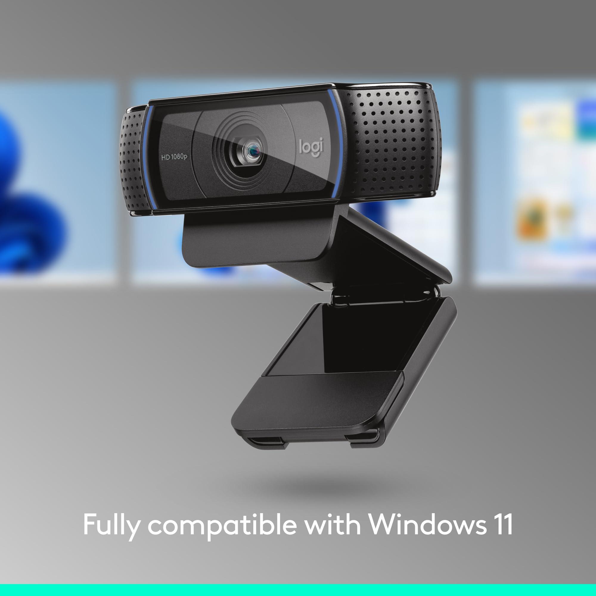 Logitech C920x HD Pro Webcam, Full HD 1080p/30fps Video, Clear Audio, HD Light Correction, PC Camera Webcam, Works with Skype, Zoom, Facetime, PC, Laptop, Mac, Tablet - Black - Image 8